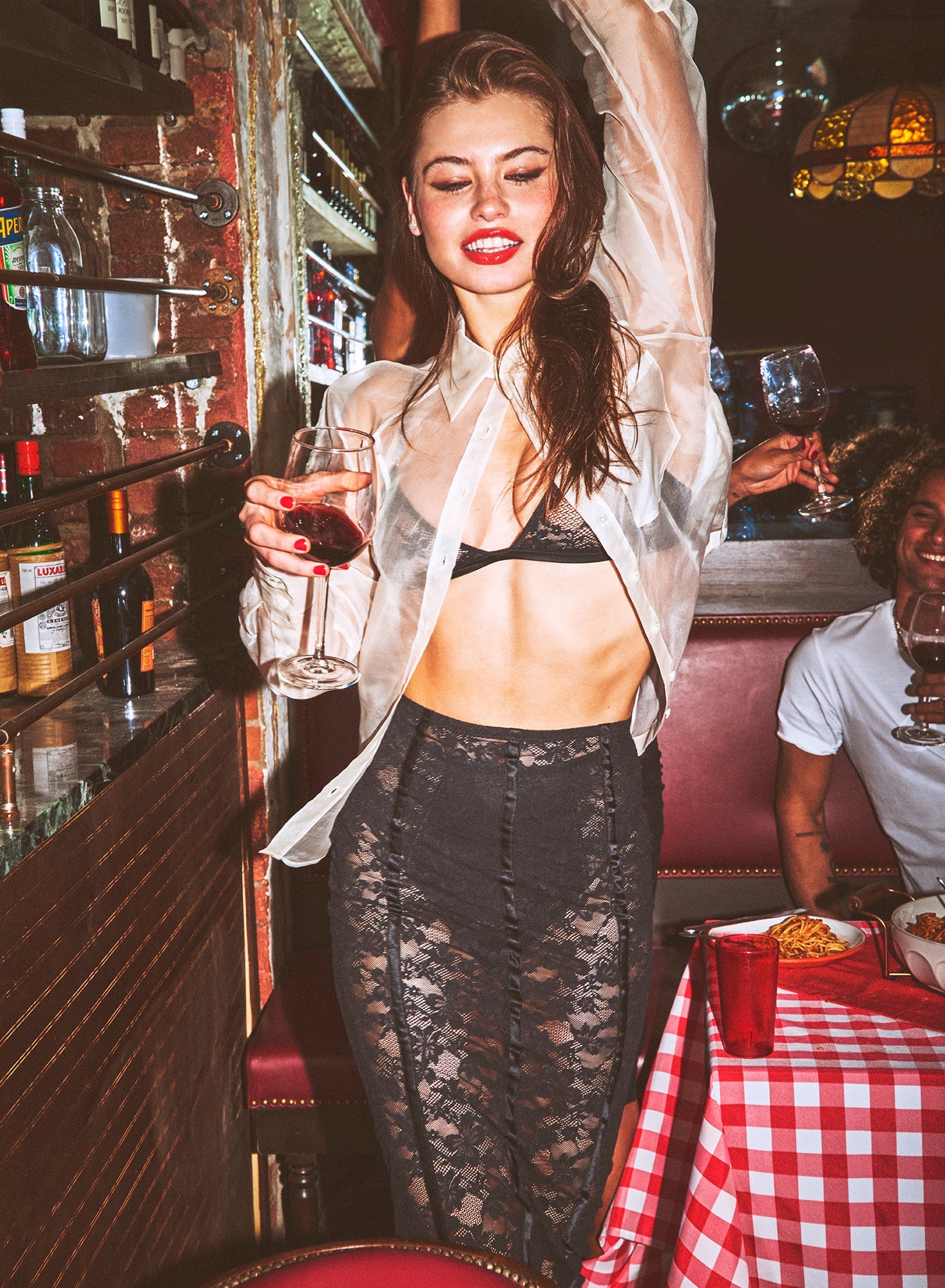 Silk Organza Button Down Top