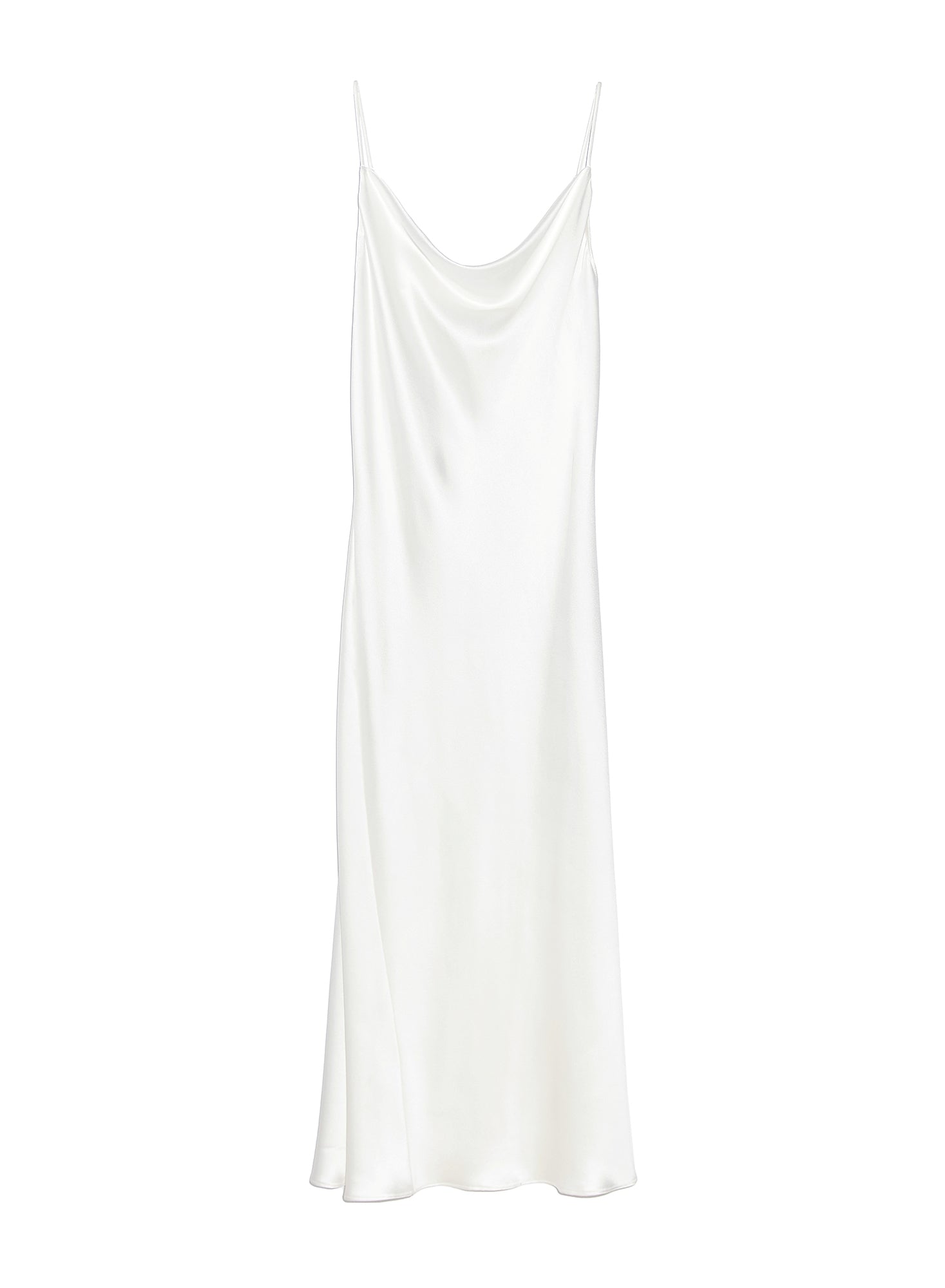 Silky Cowl Neck Slip Dress