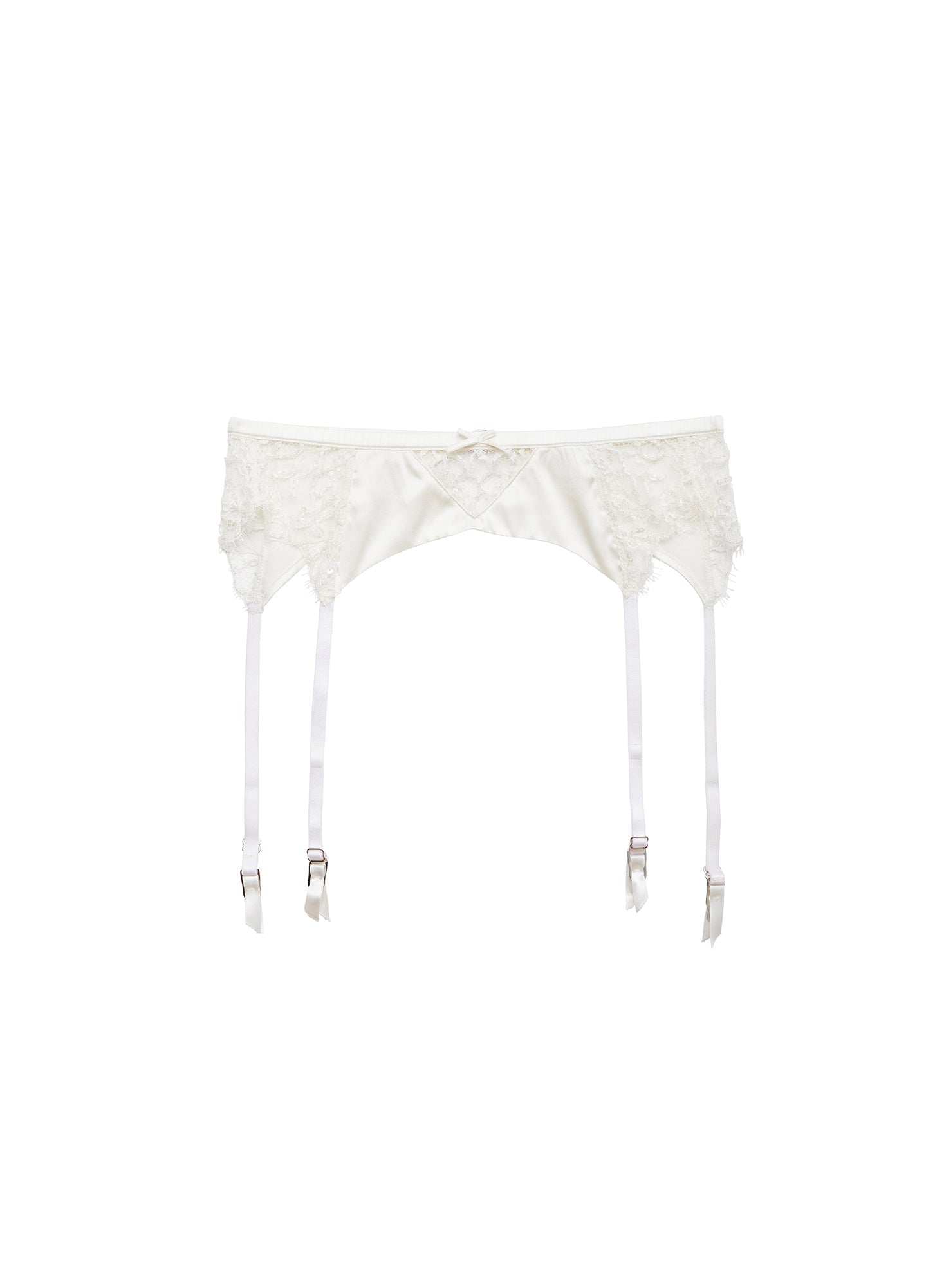 Ivory Beaded Lace Garter Belt