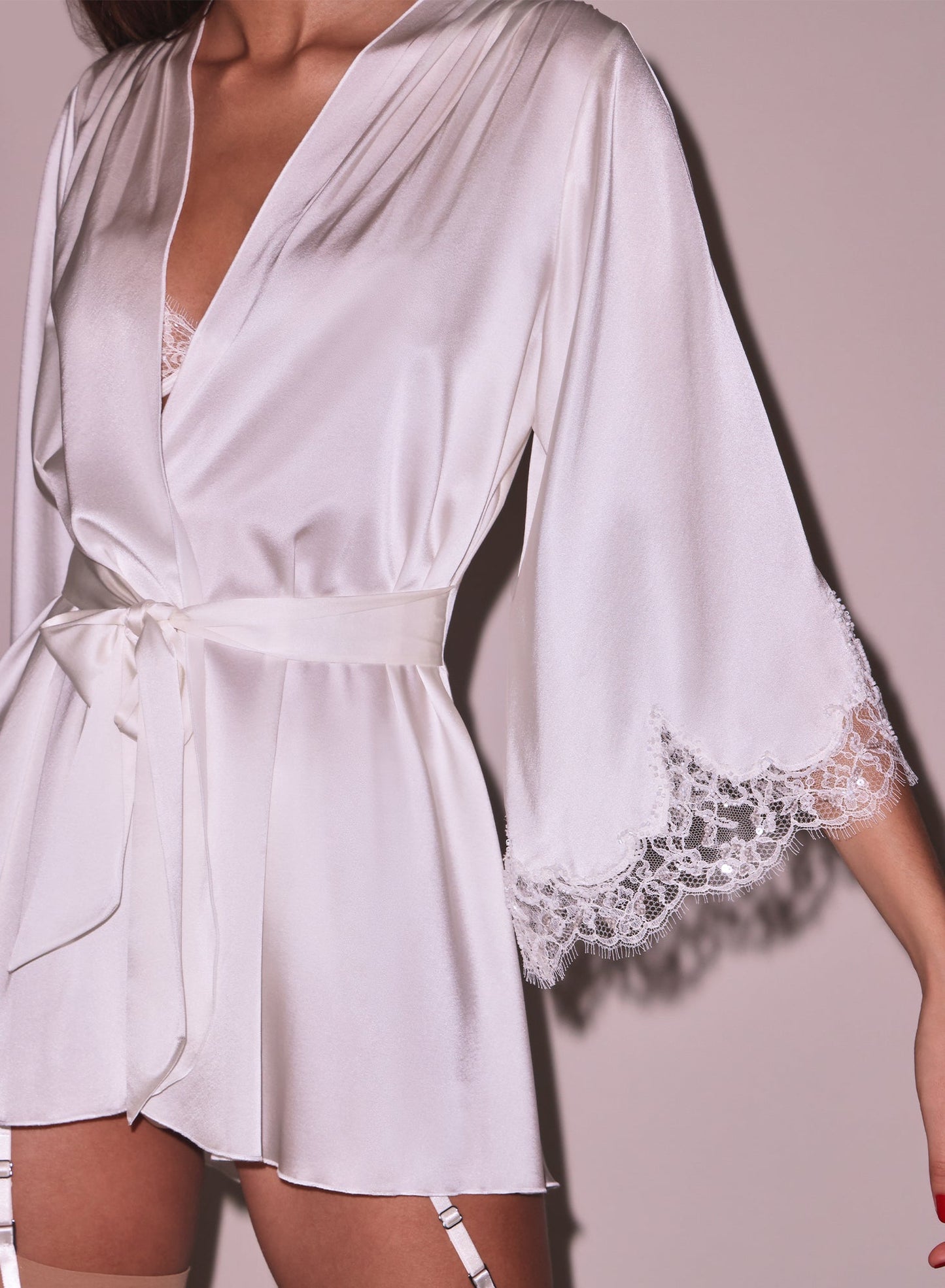 Lace Angel Sleeve Robe