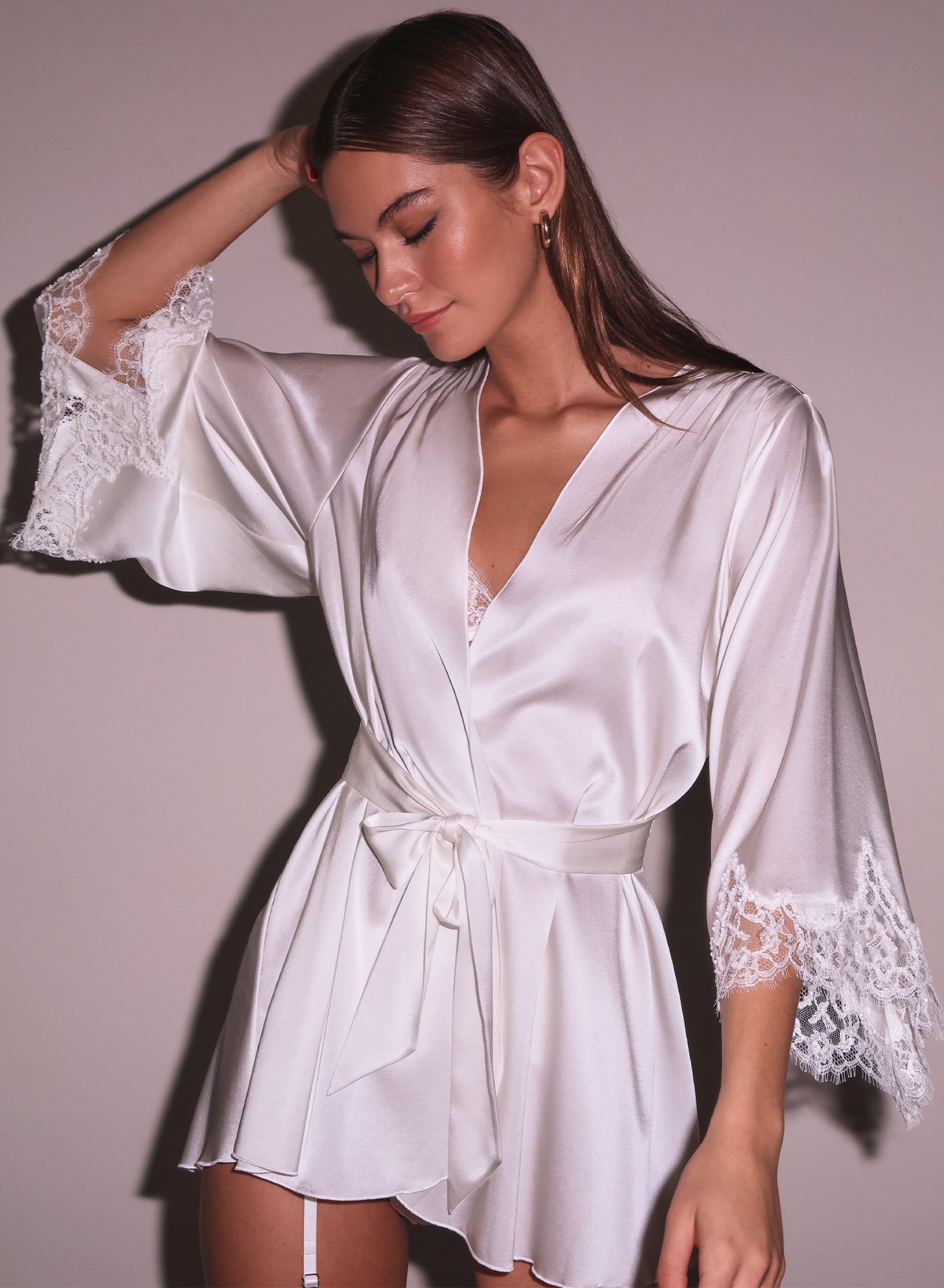 Lace Angel Sleeve Robe