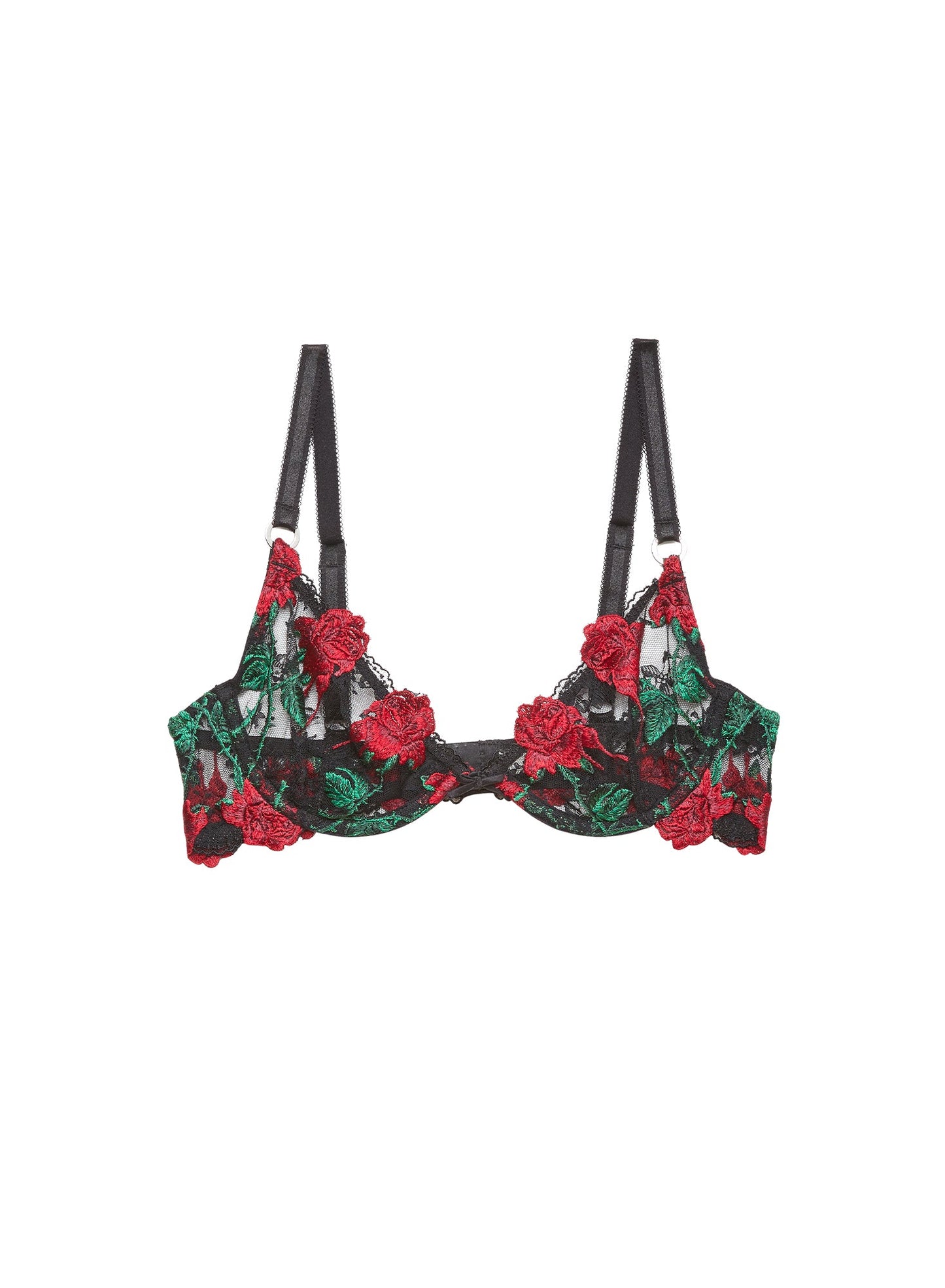 Vampire Rose Demi Bra Black