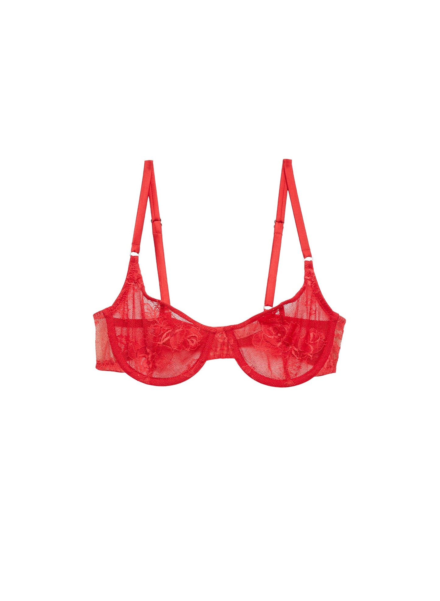 Bouquet Lace Scooped Balconette Rouge Bra