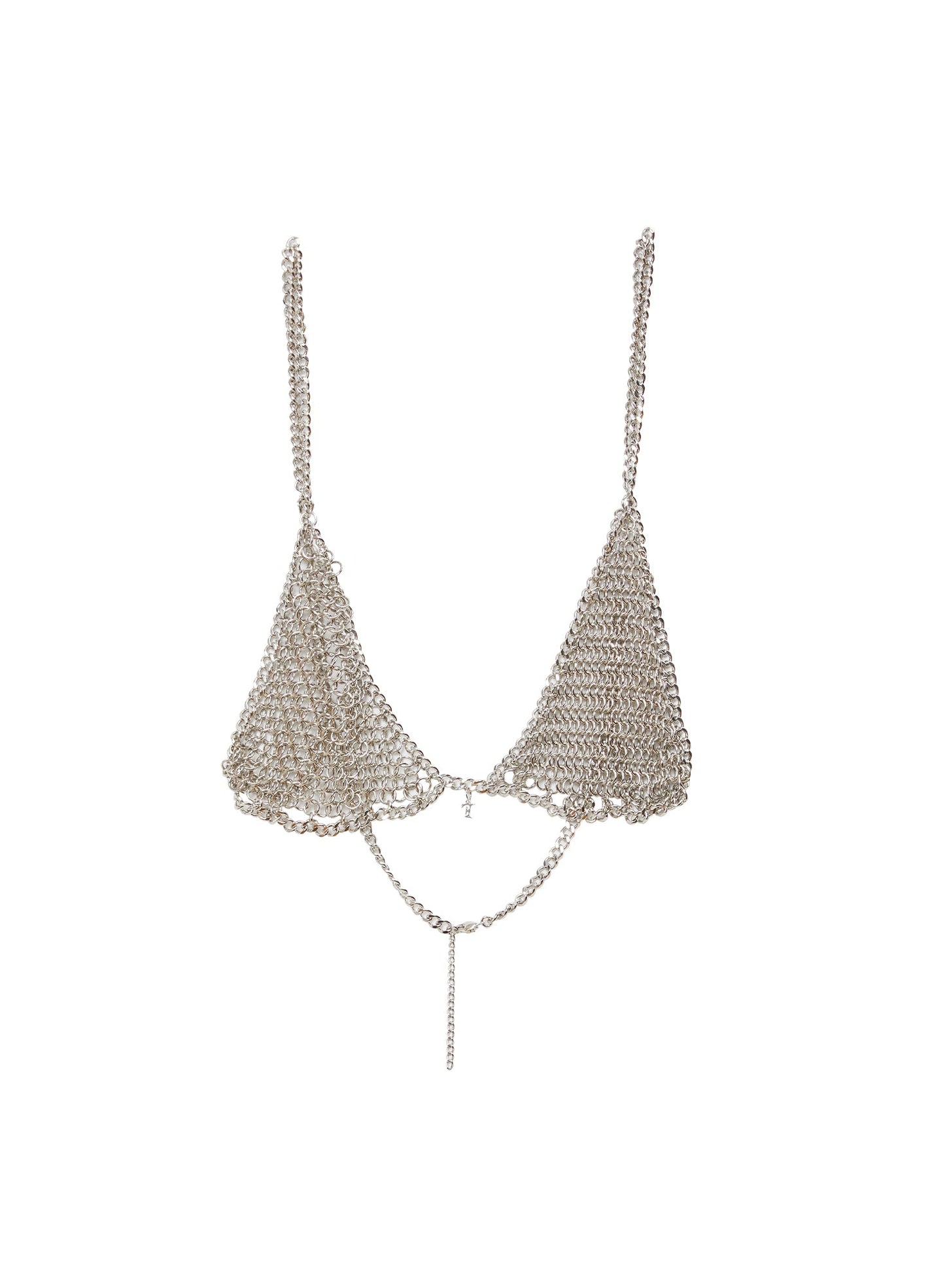 Metal Chain Bralette Nickel