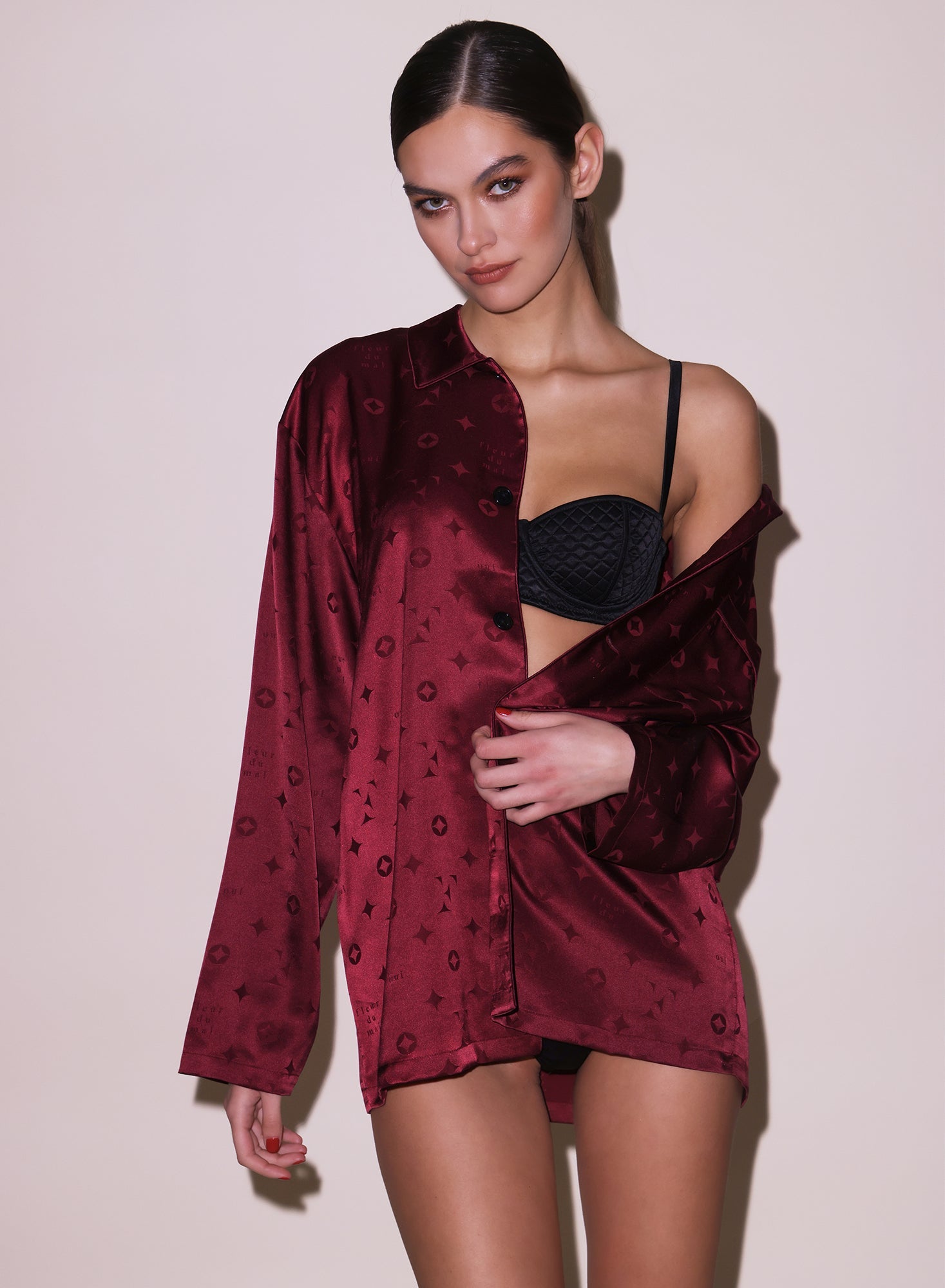 Silk Jacquard Pajama Top Barolo Luxury