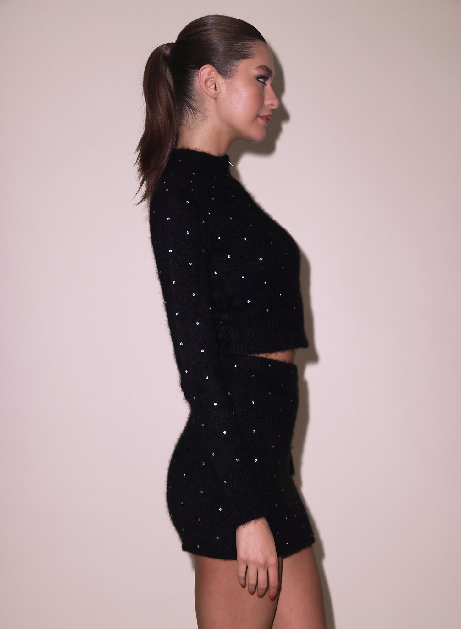 Cashmere Mini Skirt Black