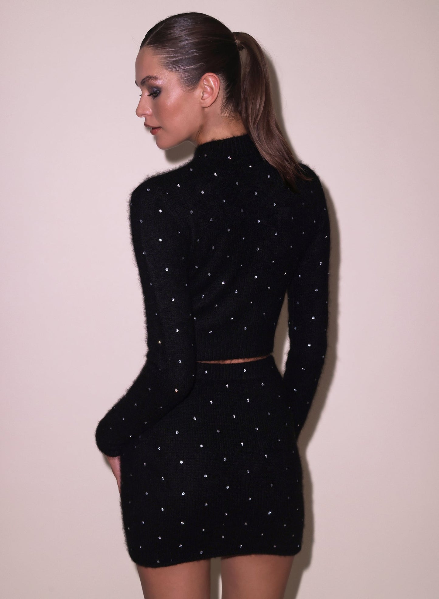 Cashmere Mini Skirt Black