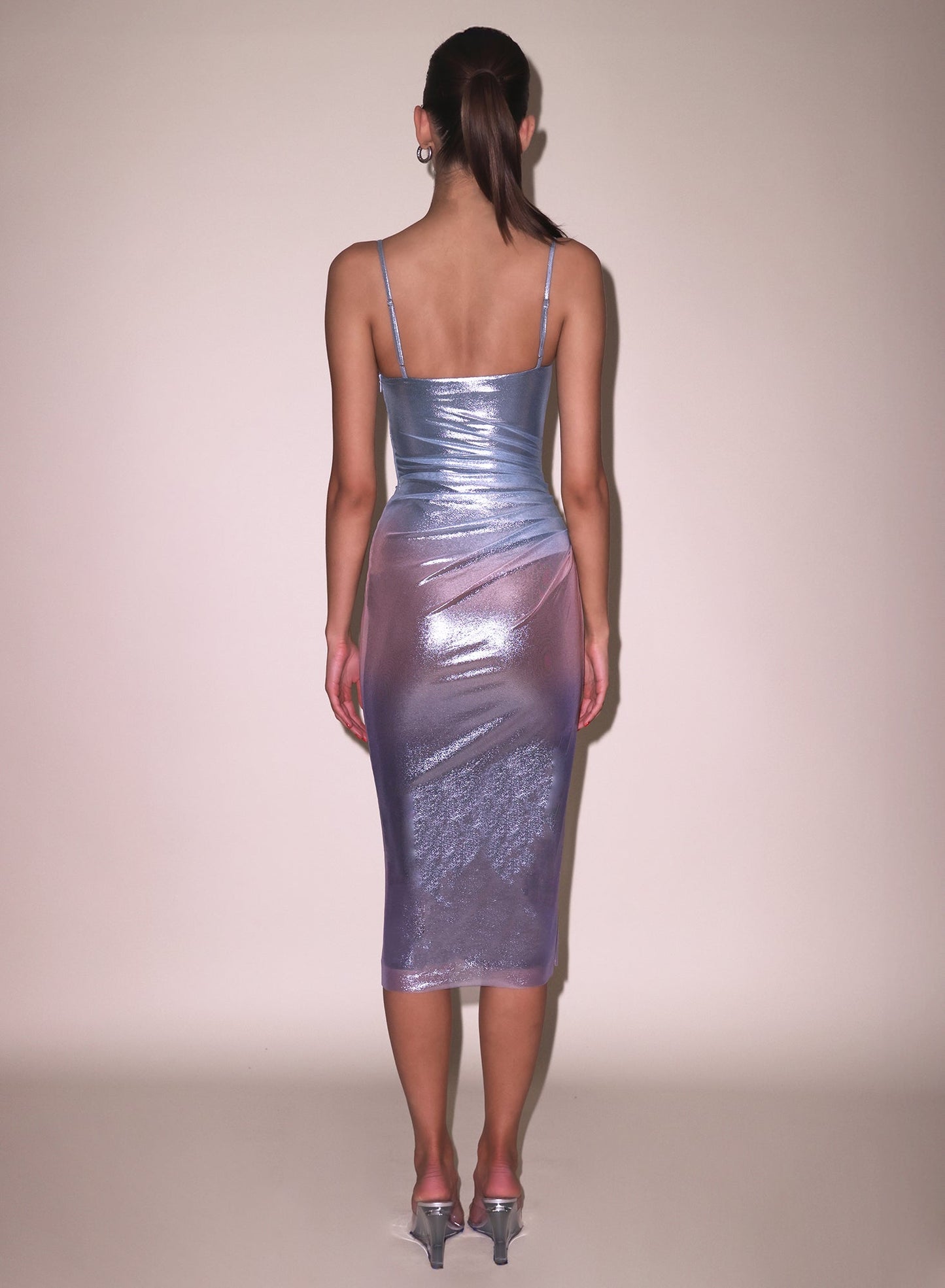 Ombré Shine Dress Blue Metallic