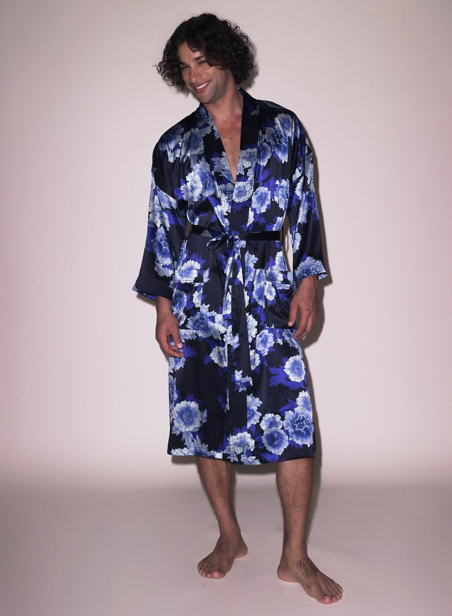 Unisex Silk Kimono Tokyo Rose