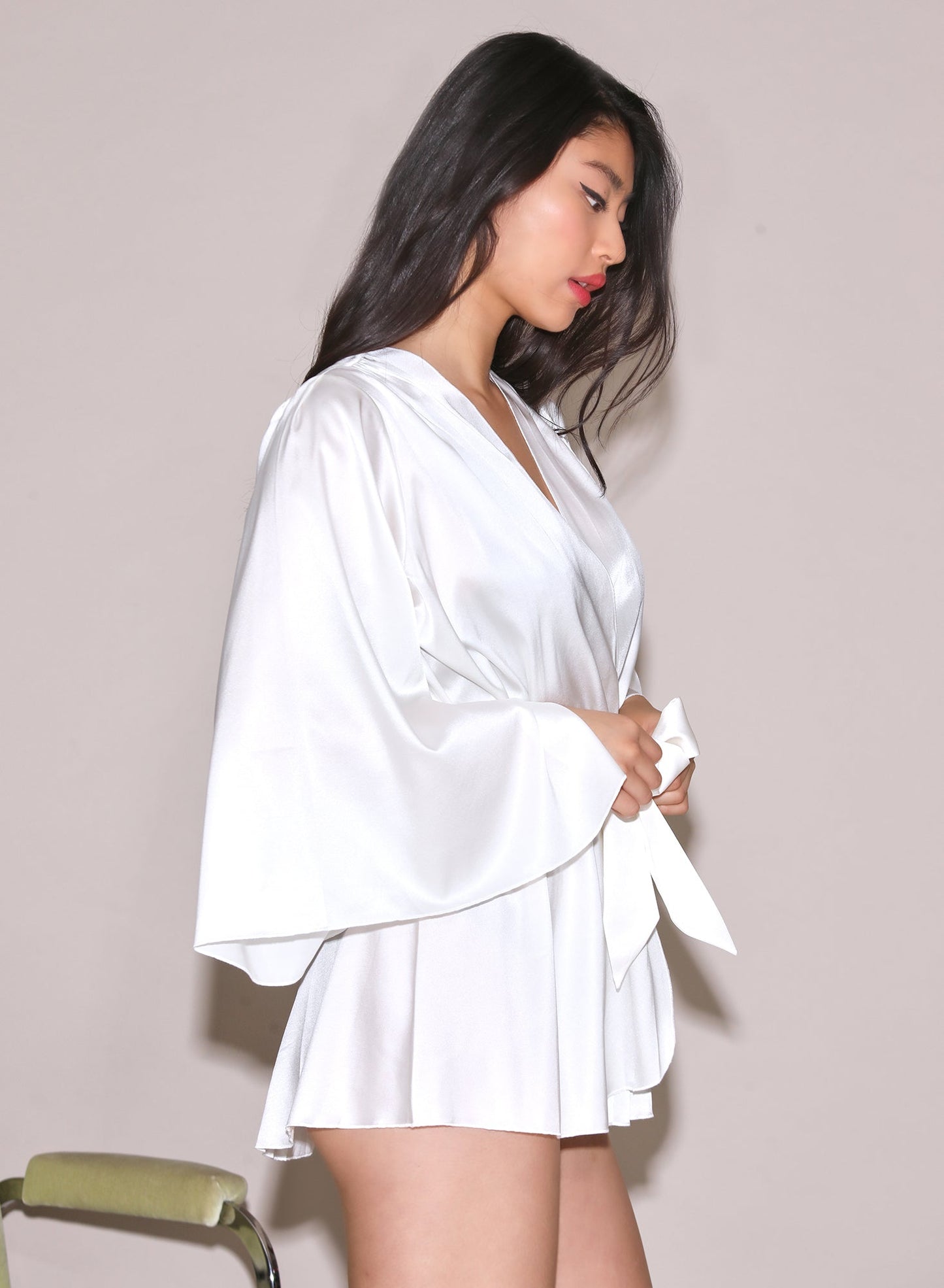 Luxurious Angel Sleeve Silk Robe