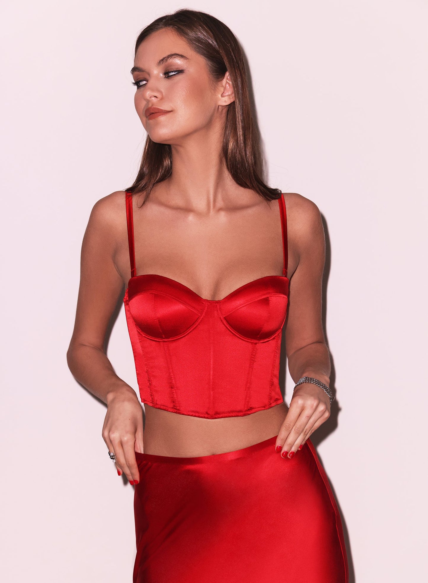 Cropped Hamptons Rouge Bustier Top