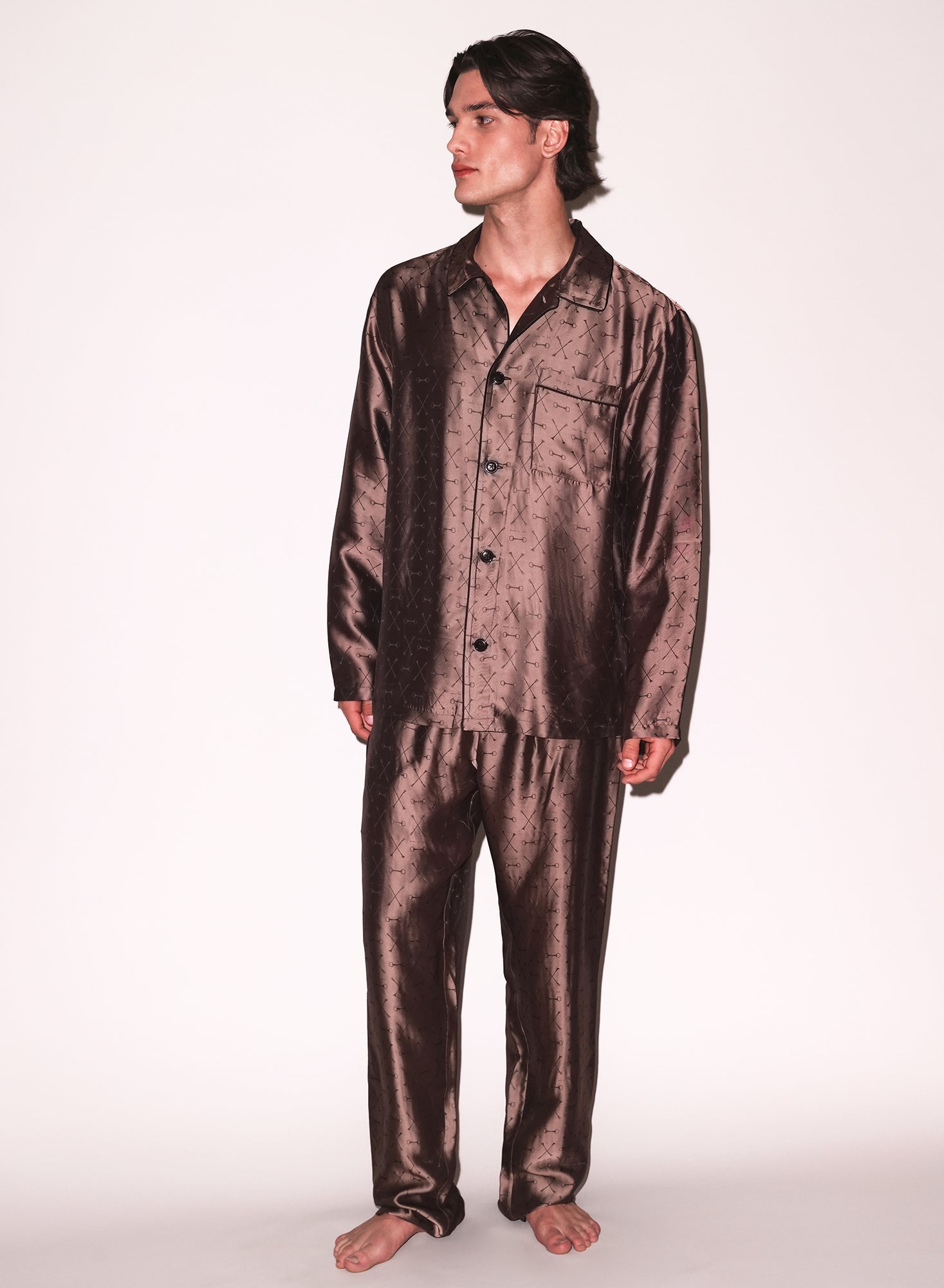 Men's Luxury Jacquard PJ Top