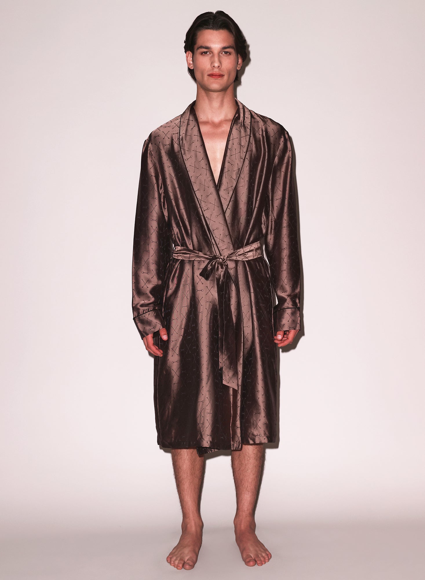 Equestrian Men's Jacquard Robe