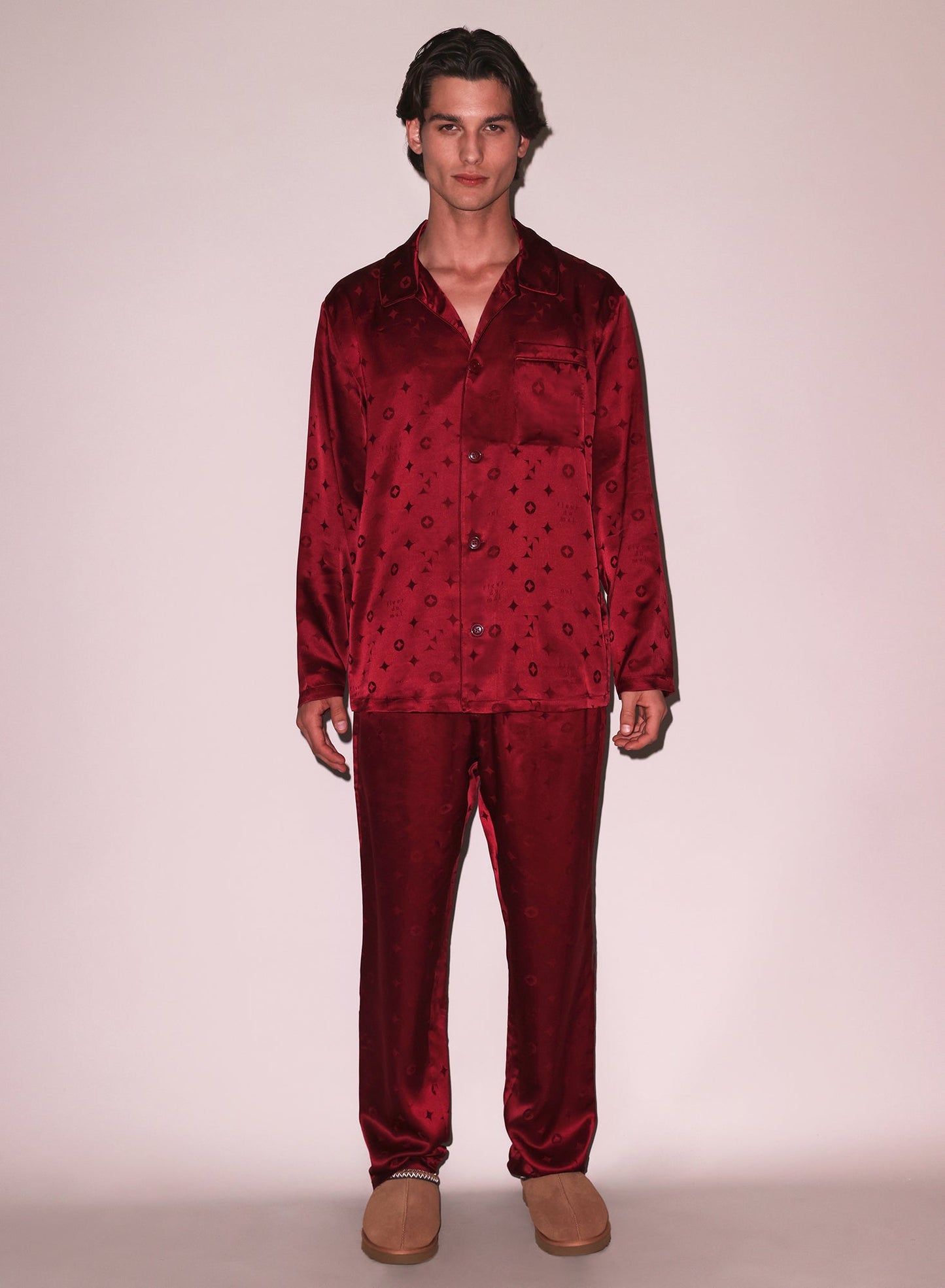 Silk Jacquard Pajama Top Barolo Luxury