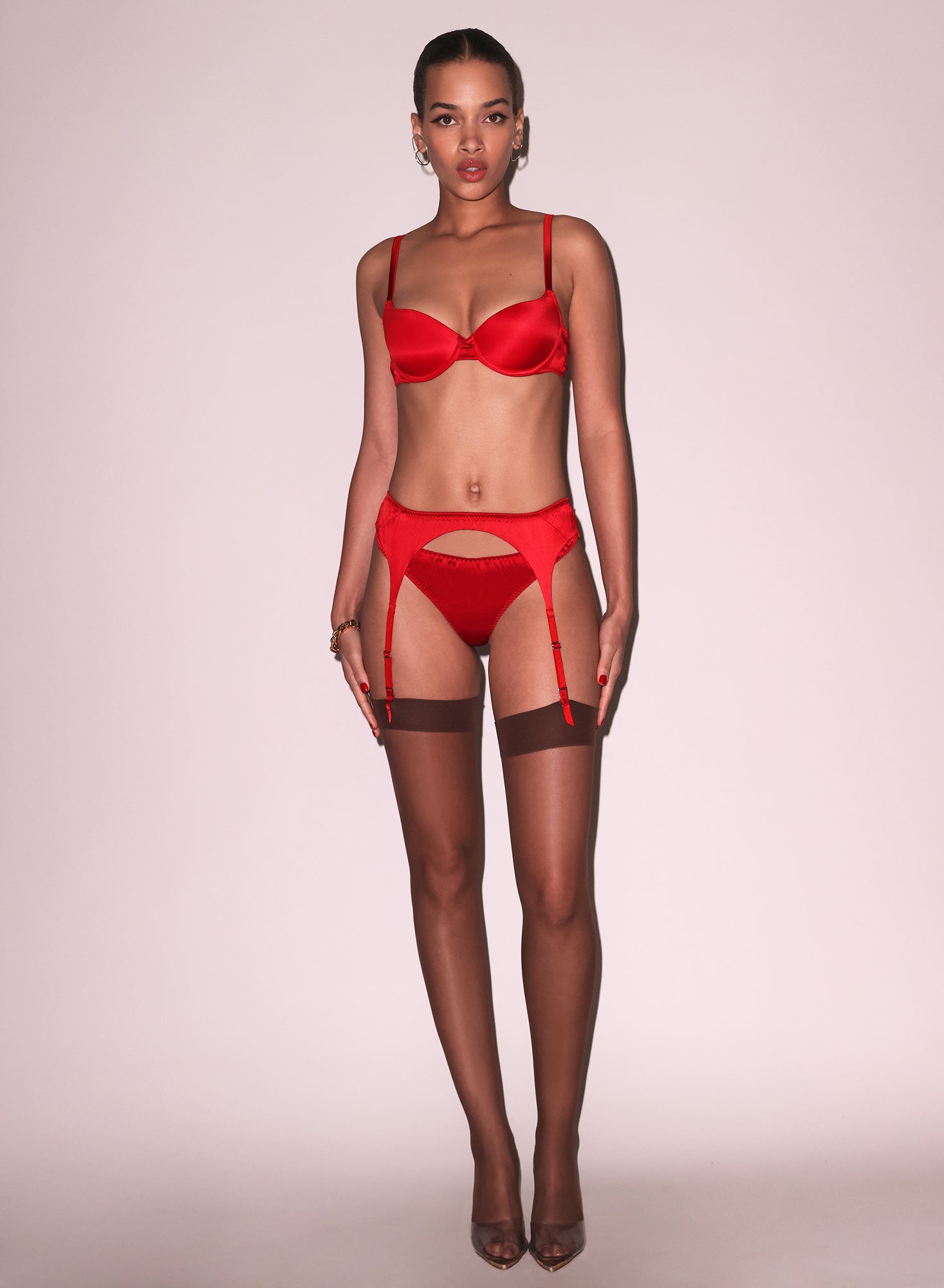 Seamless Luxe Balconette Bra Rouge