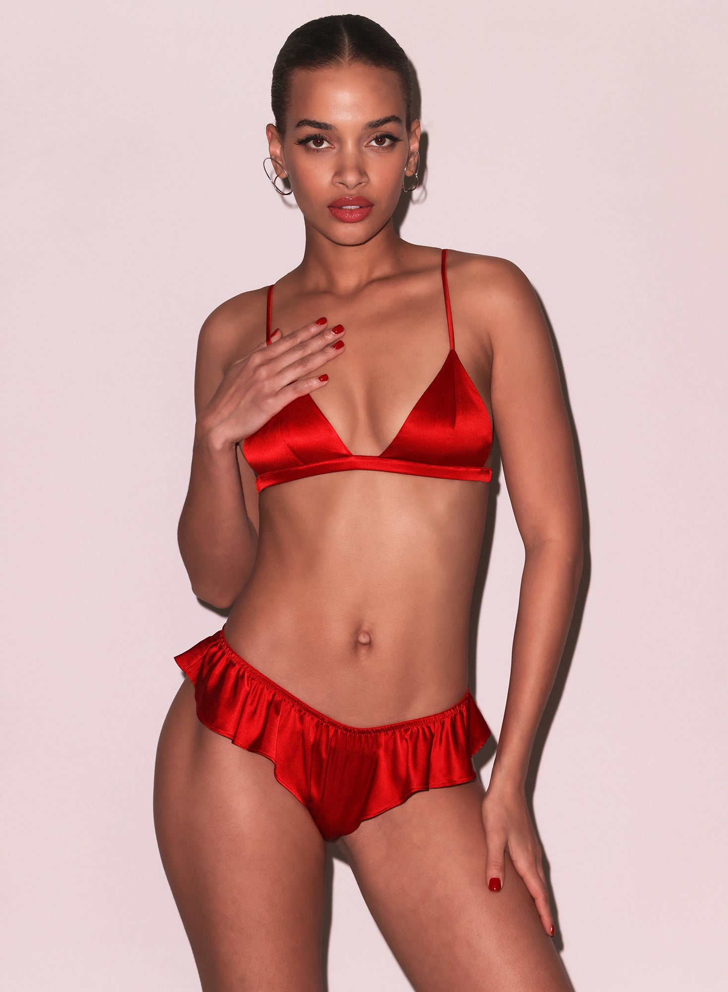 Luxe Triangle Bra Rouge