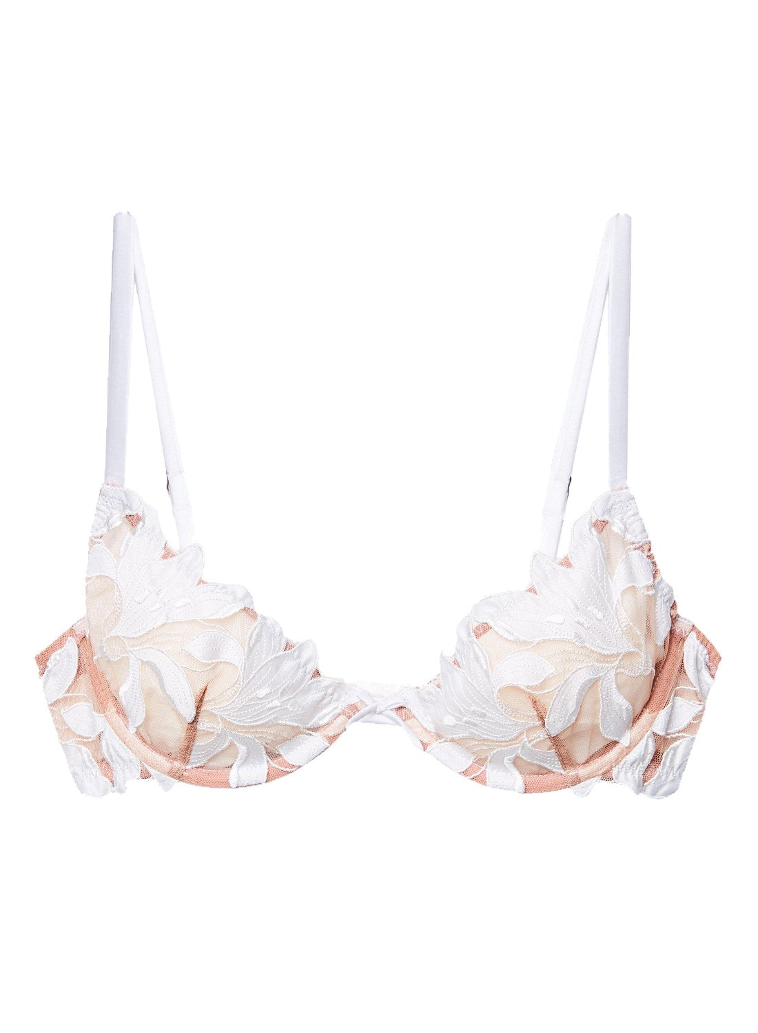 Lily Embroidery Bra Demi Plunge Ivory