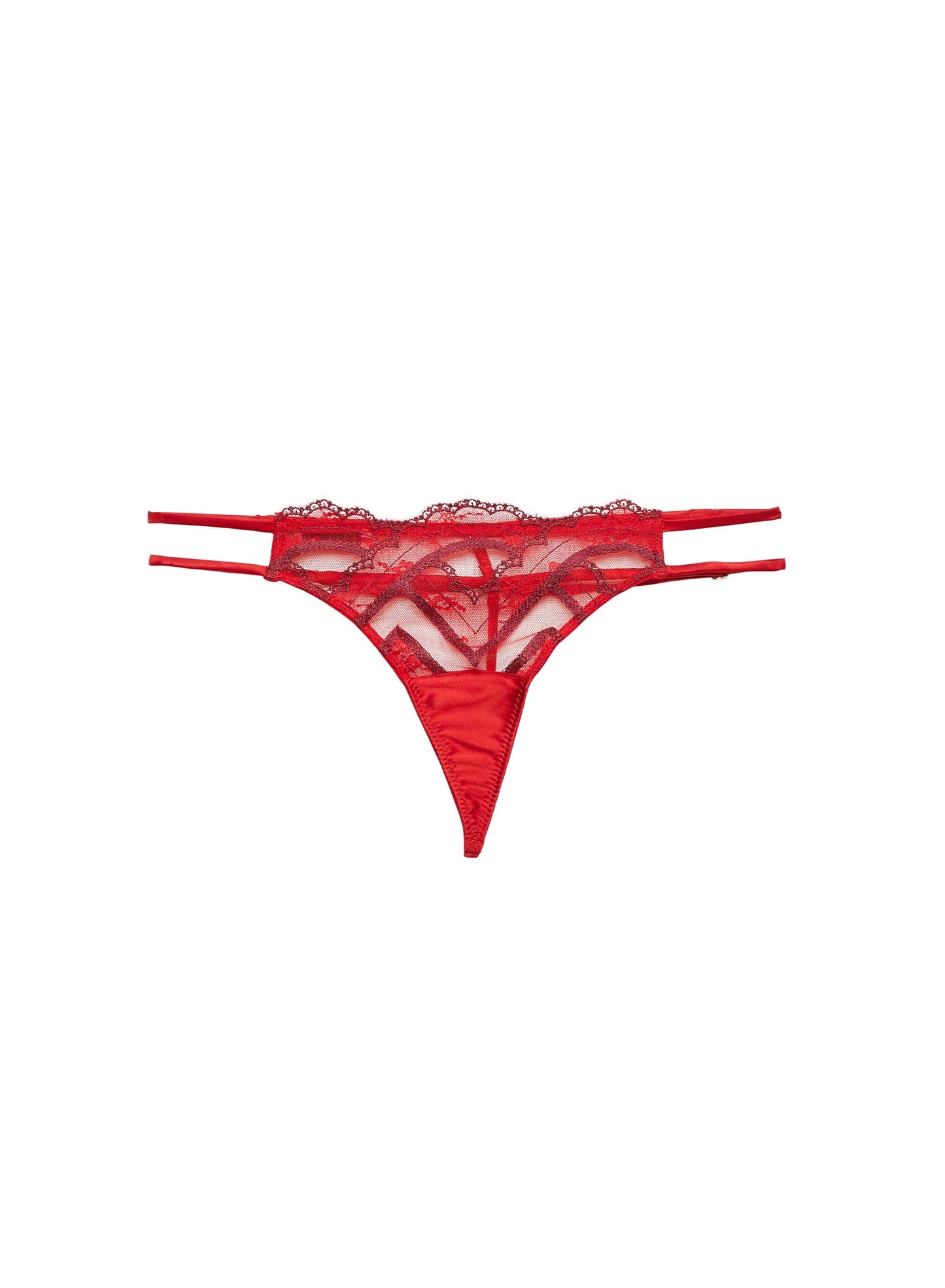 Rouge Hendrix Embroidery V-String