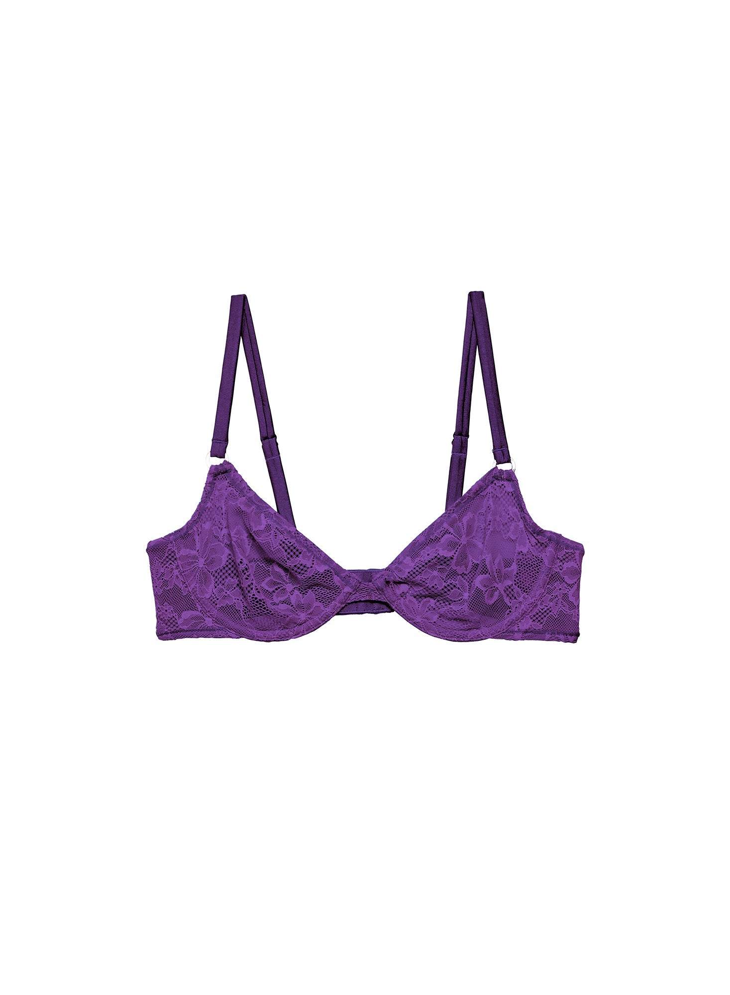 Le Stretch Lace Deep Purple Demi Bra