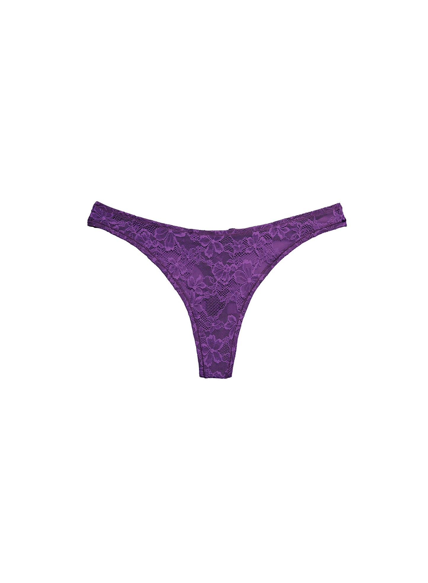 Deep Purple Lace Thong