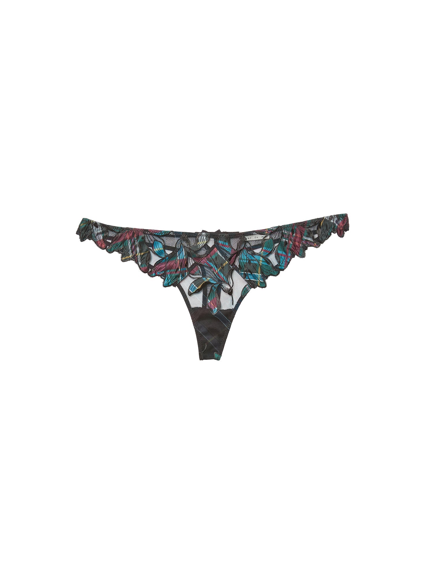 Lily Embroidery Thong