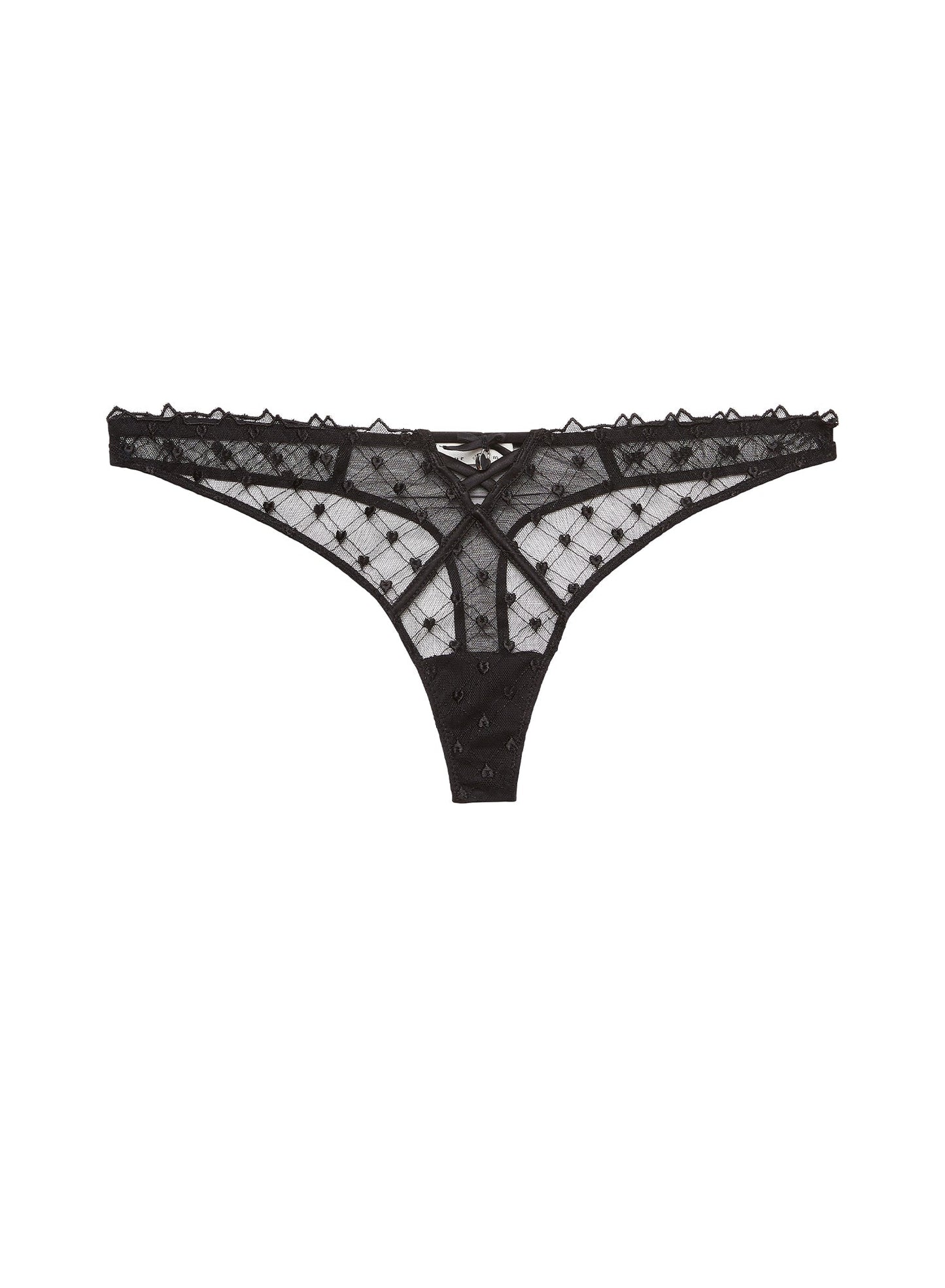 Love Lock Thong Black Lace