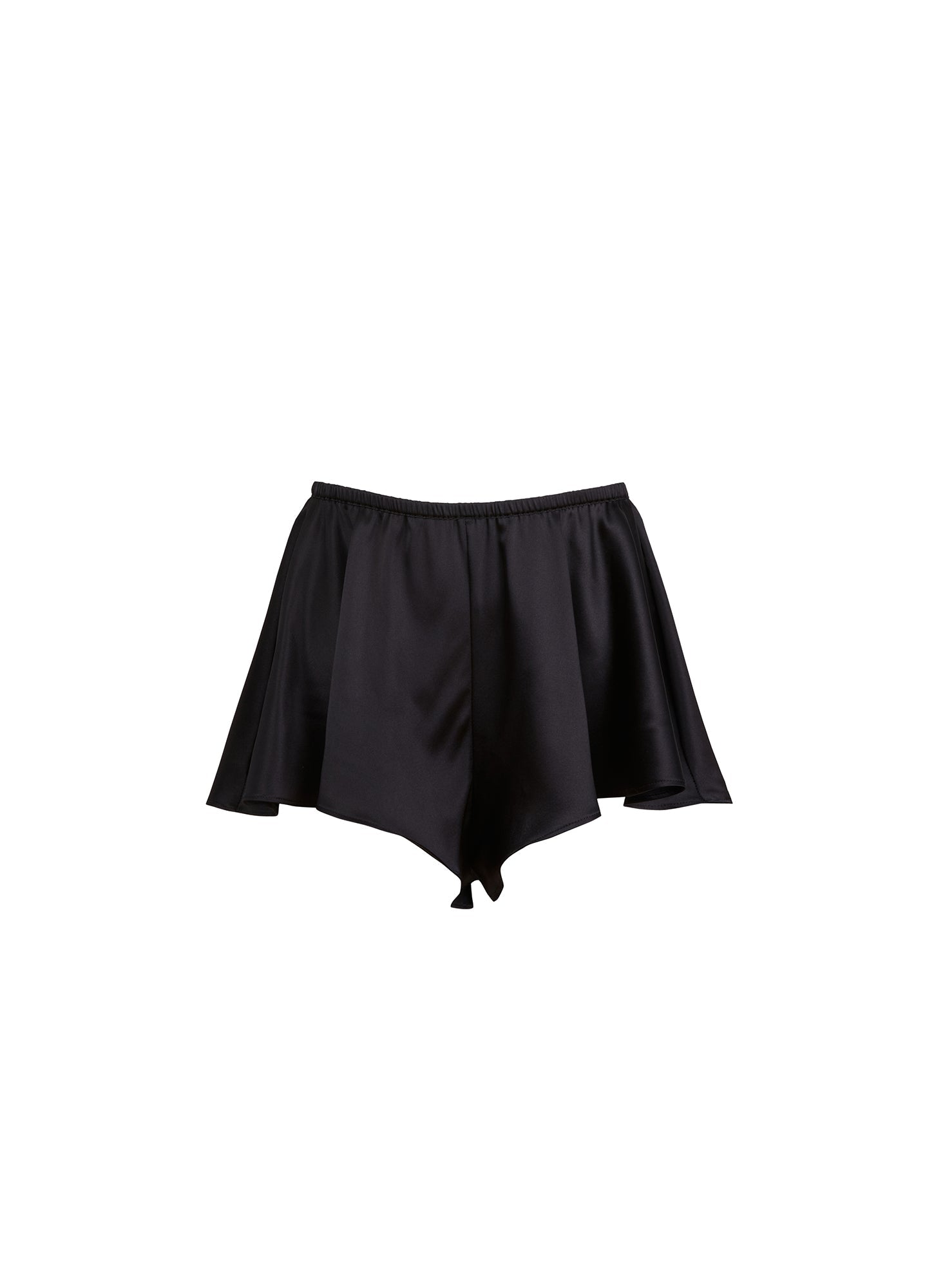 Luxe Flutter Short Black Silk