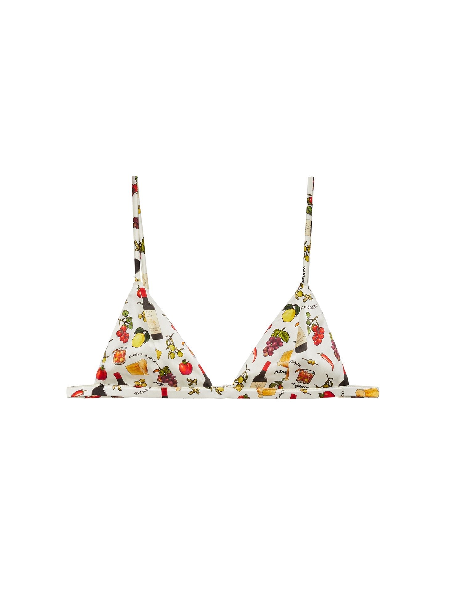 Luxe Silk Triangle Bra Ivory