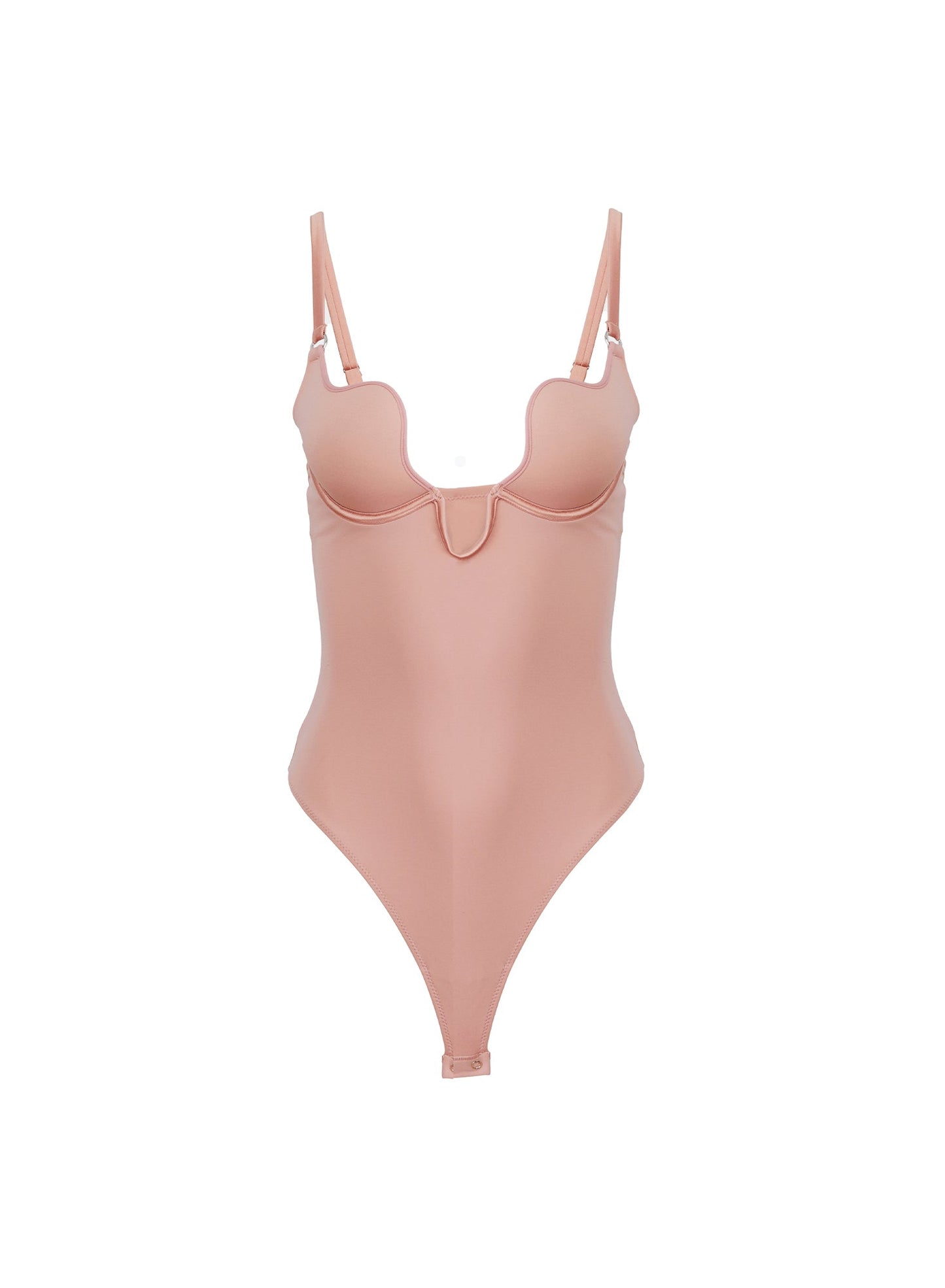 Le Stretch Micro Seduce U-Plunge Bodysuit Tan