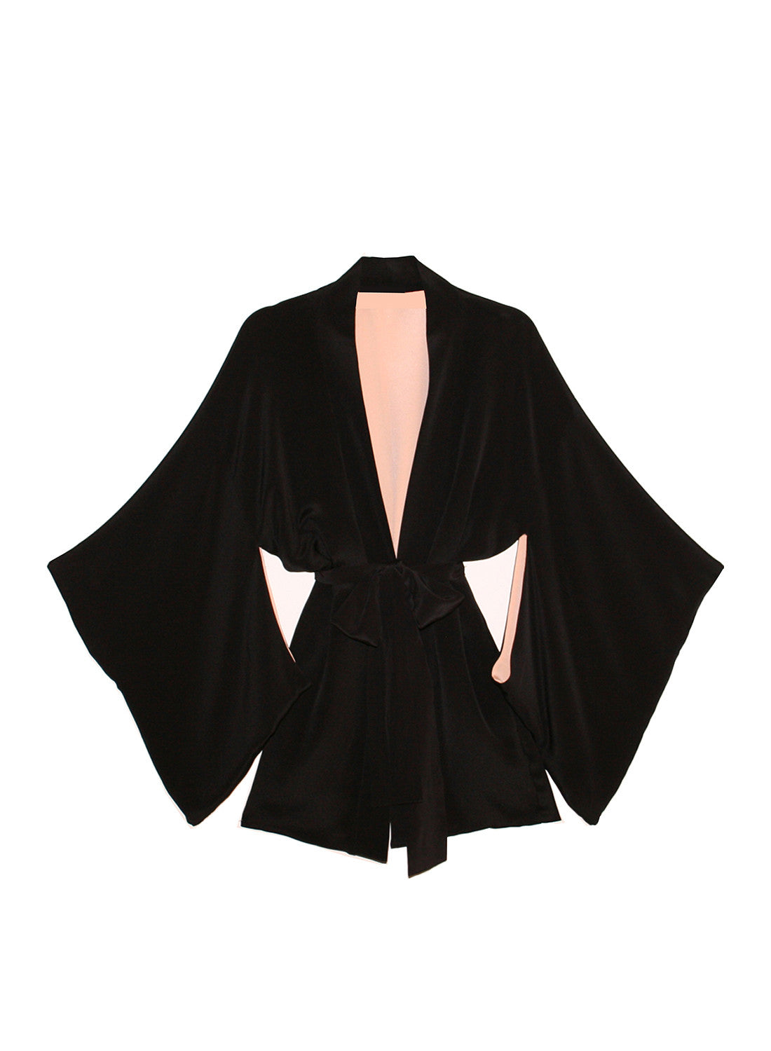 Silk Haori Kimono Black