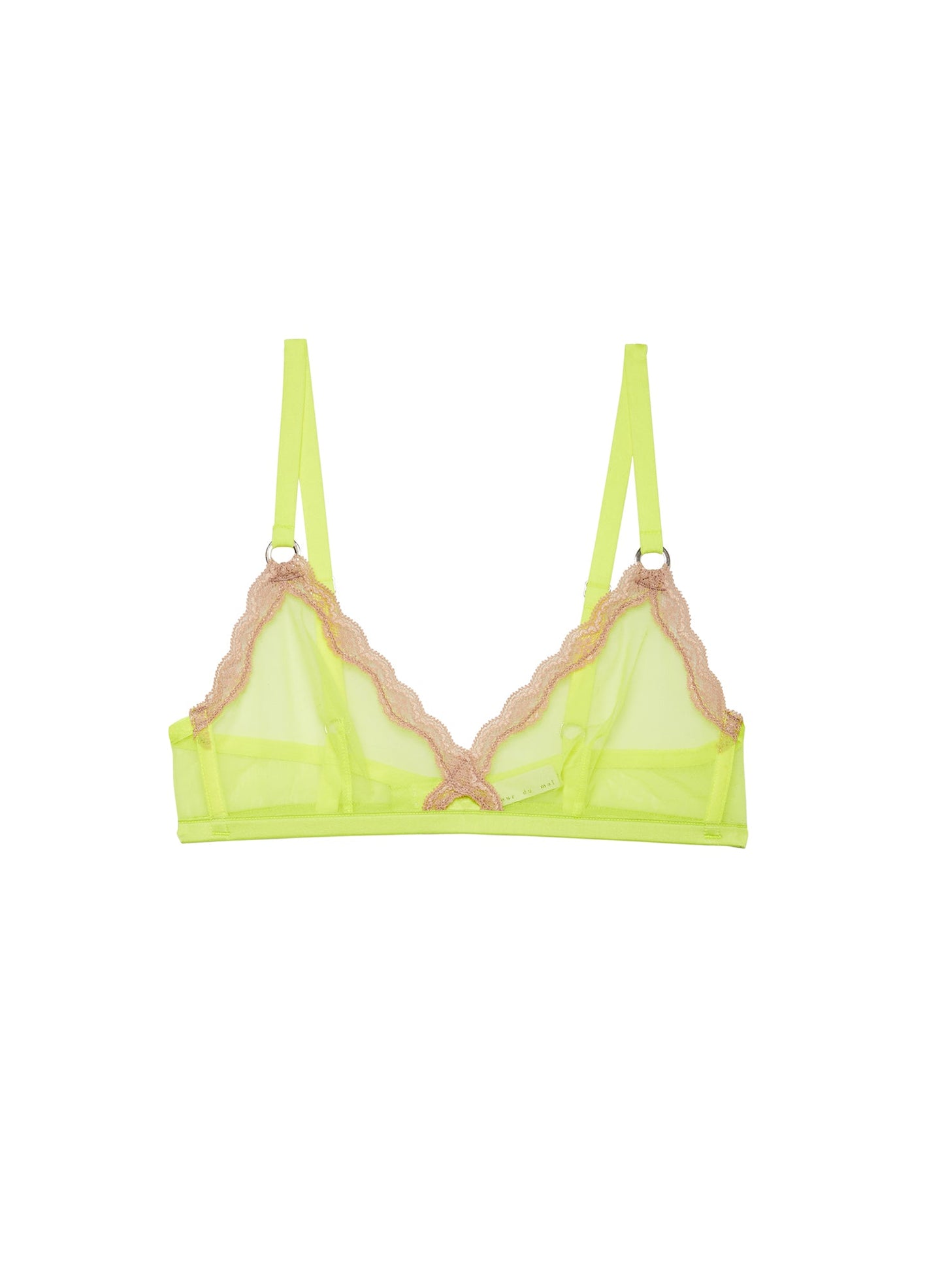 Sheer Tulle Neon Lemon Bralette