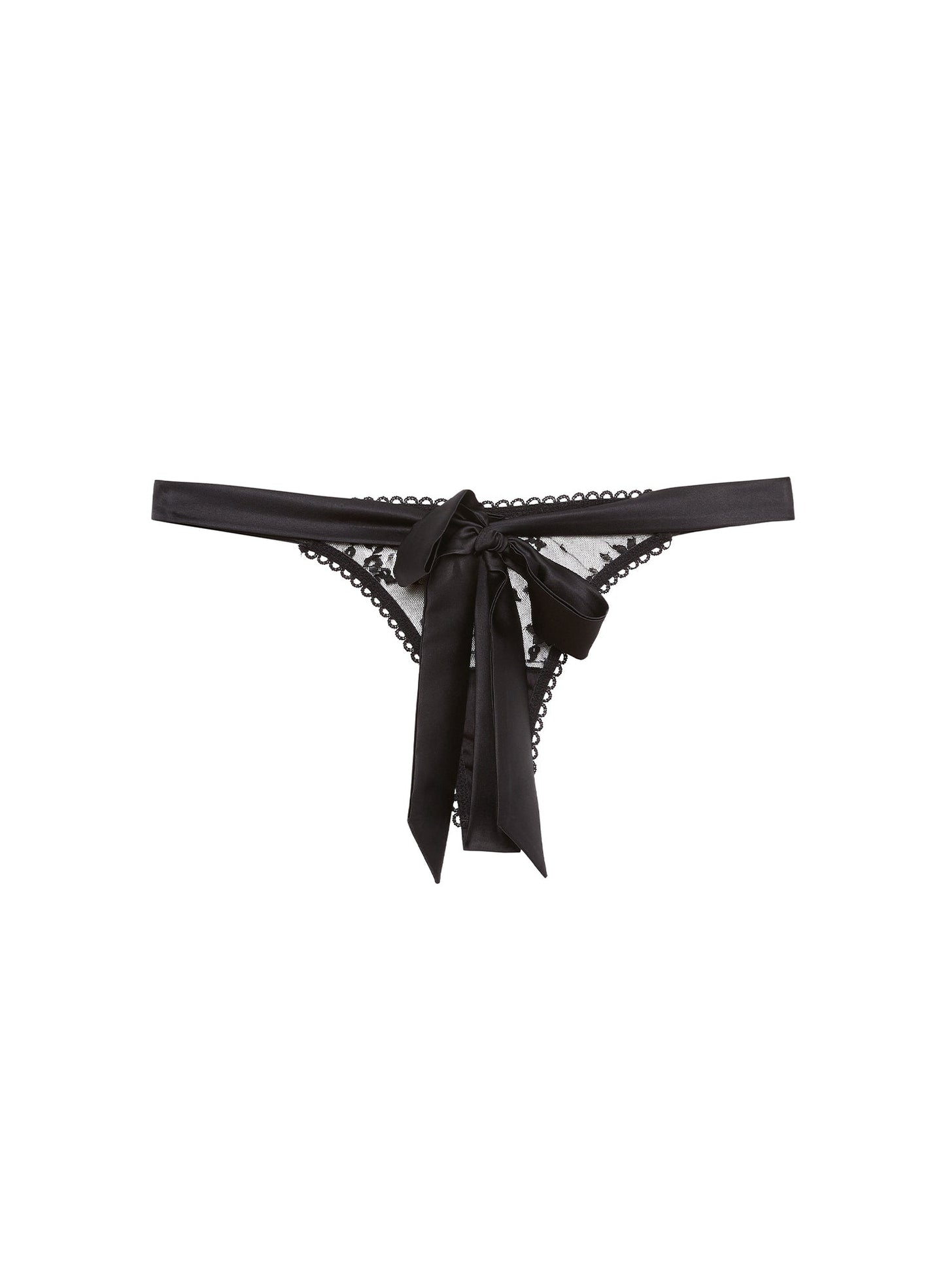 Untie Me Thong Black