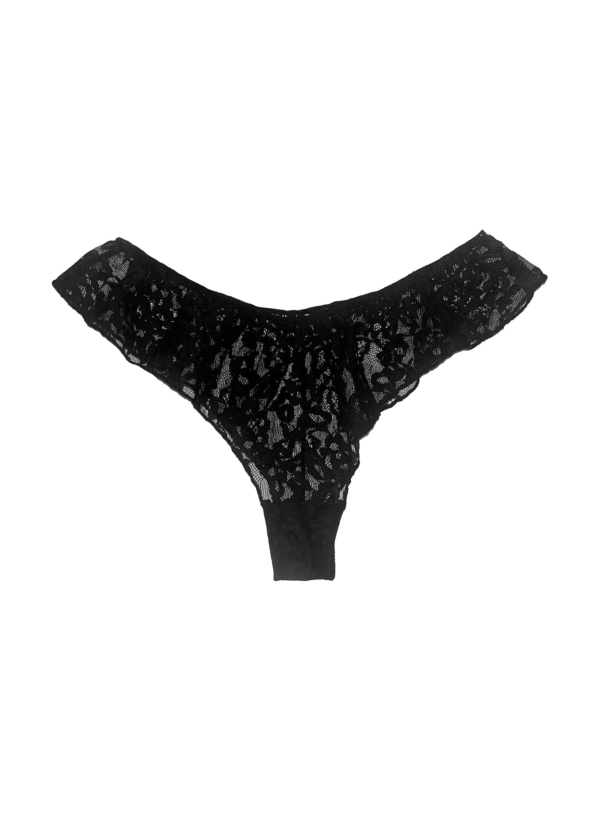 Venus Lace Flutter Panty Black