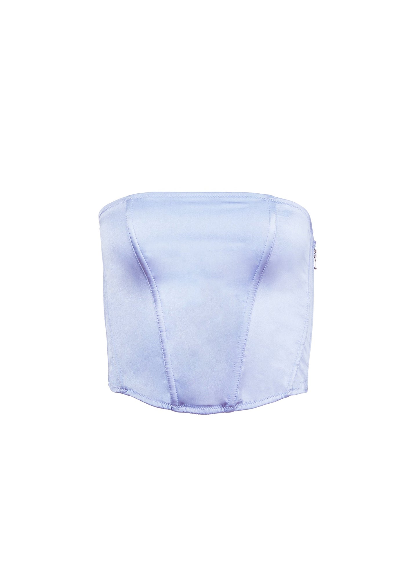 Silk Corset Top Pastel Sky