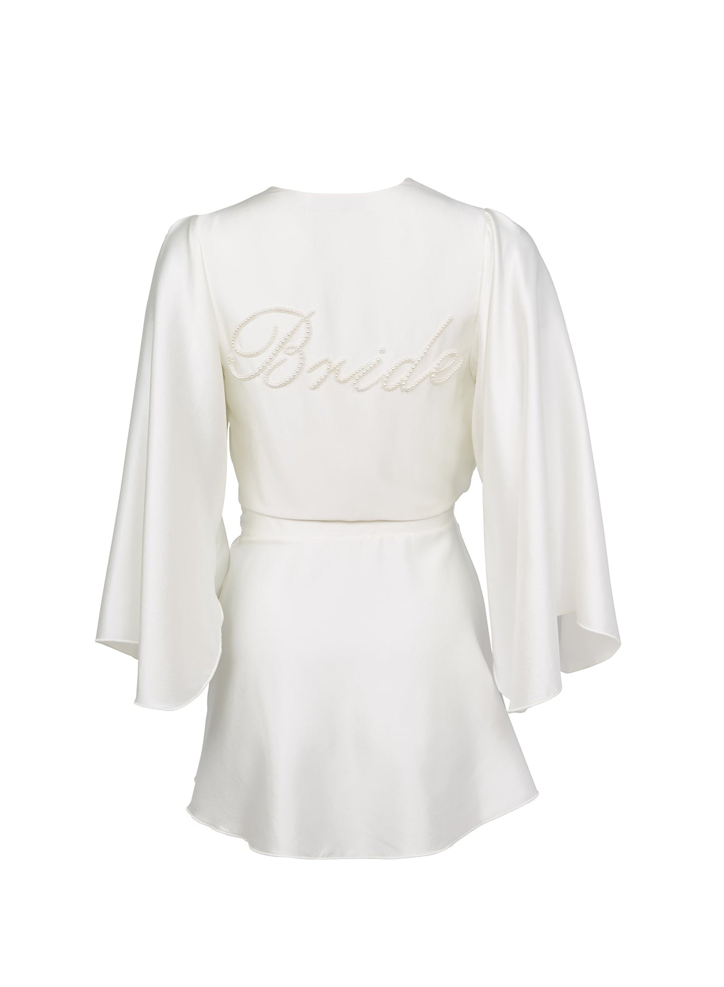 Bride Embroidered Angel Sleeve Robe