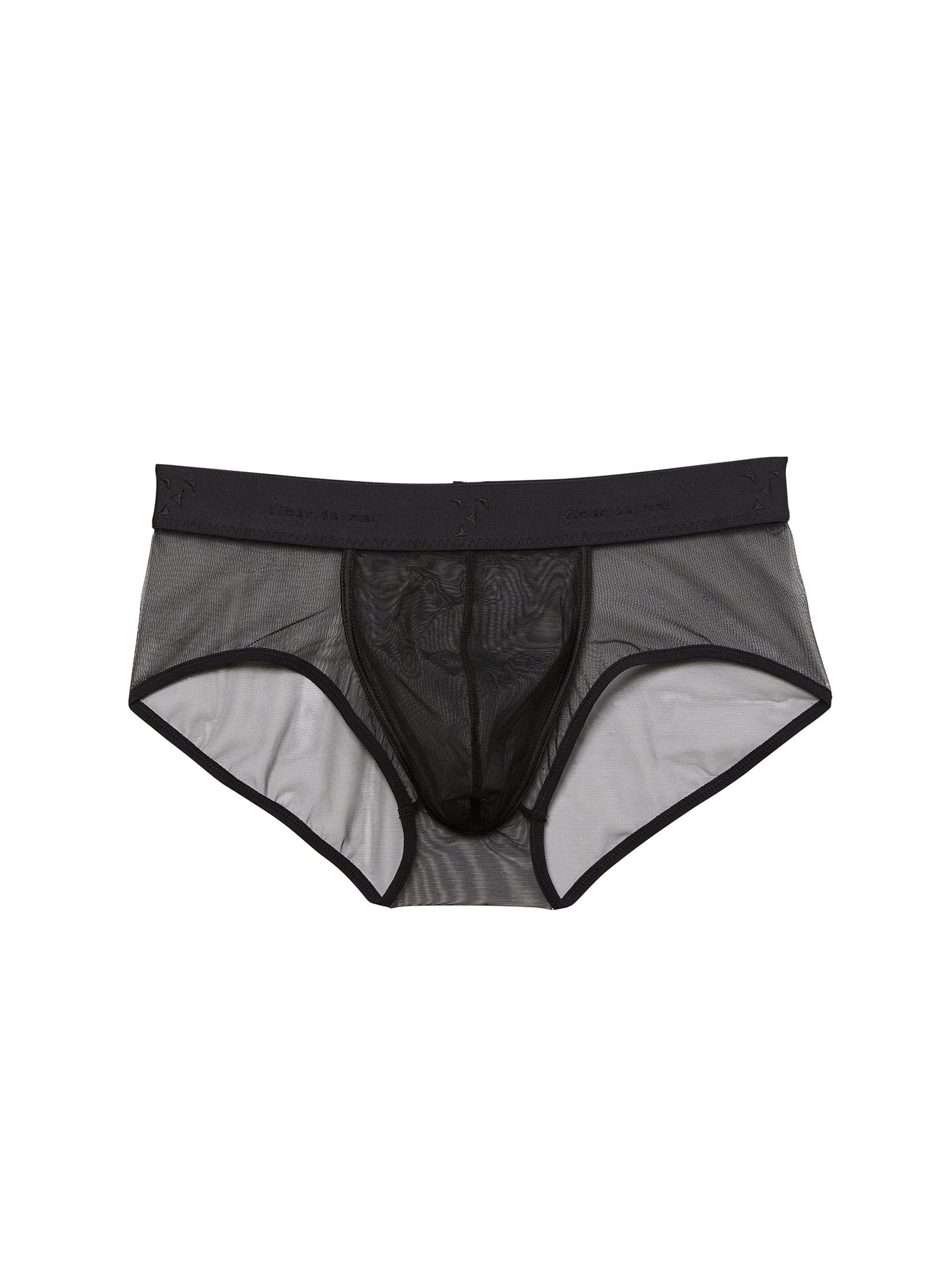 Men's Sheer Tulle Brief Black