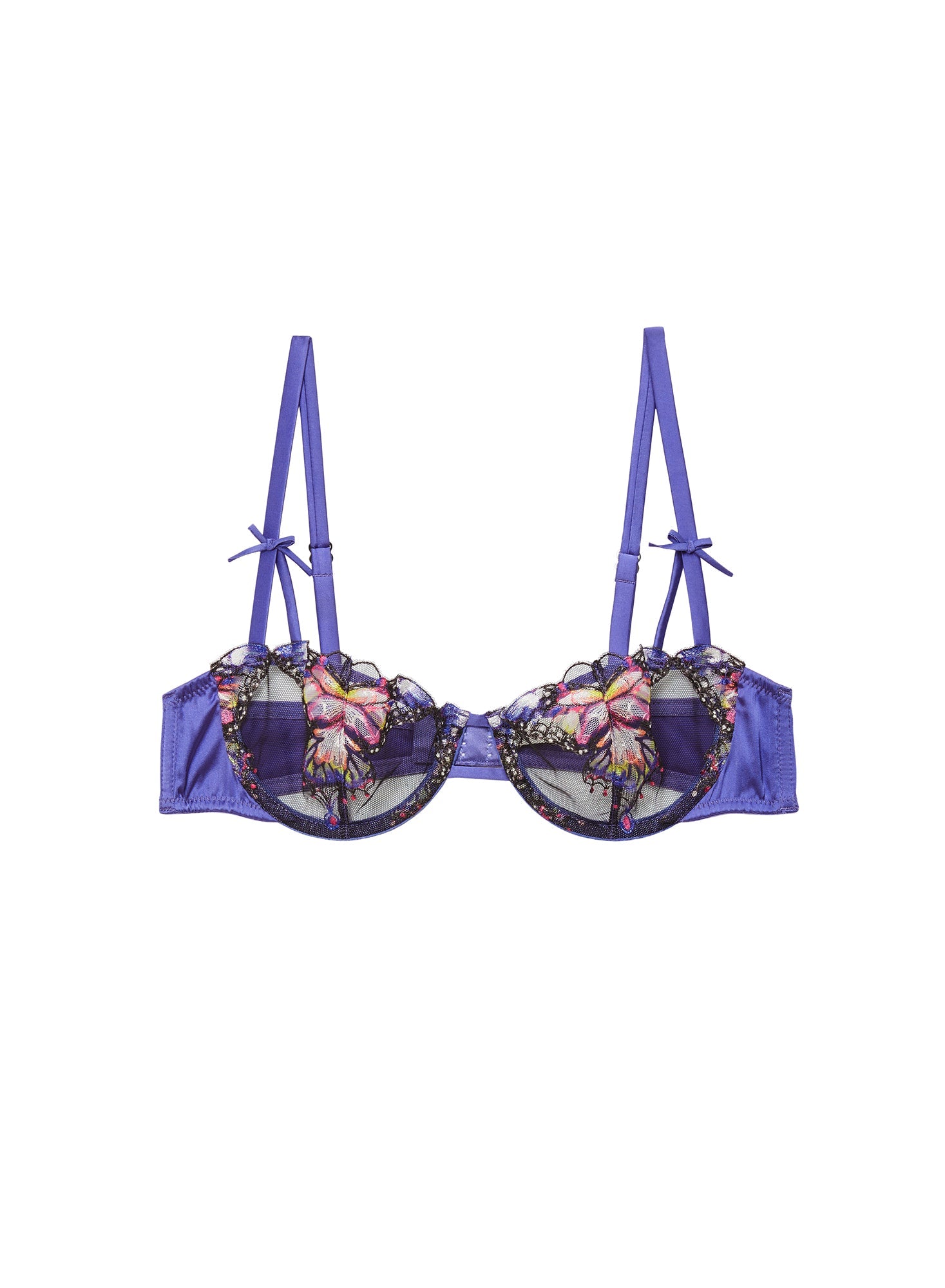 Butterfly Embroidery Balconette Bra