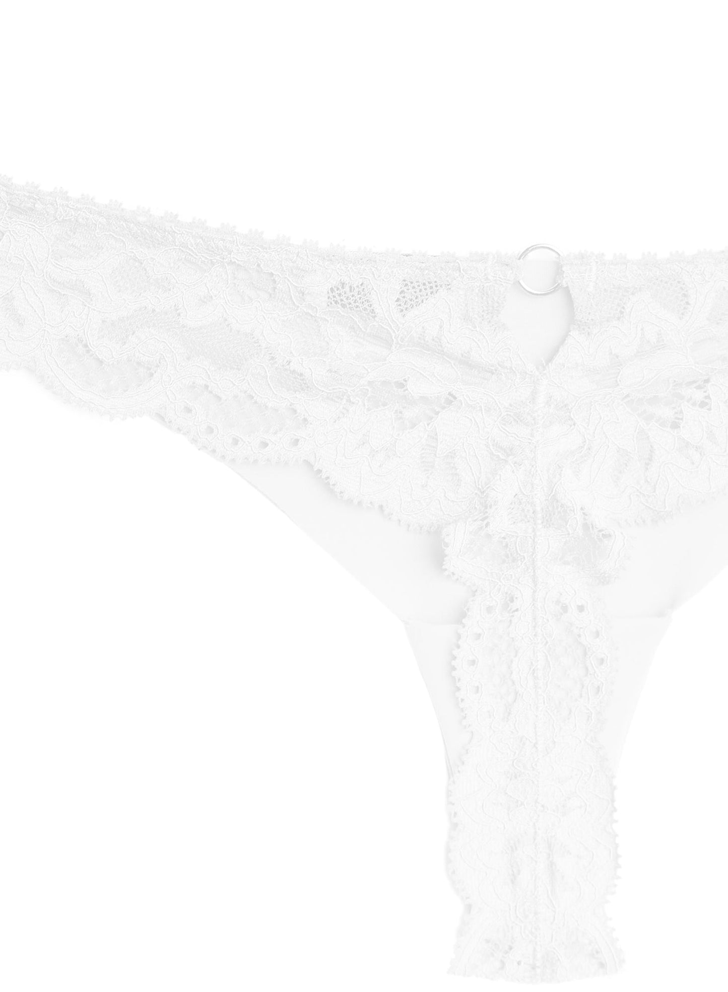 Lace Seamless Thong Ivory