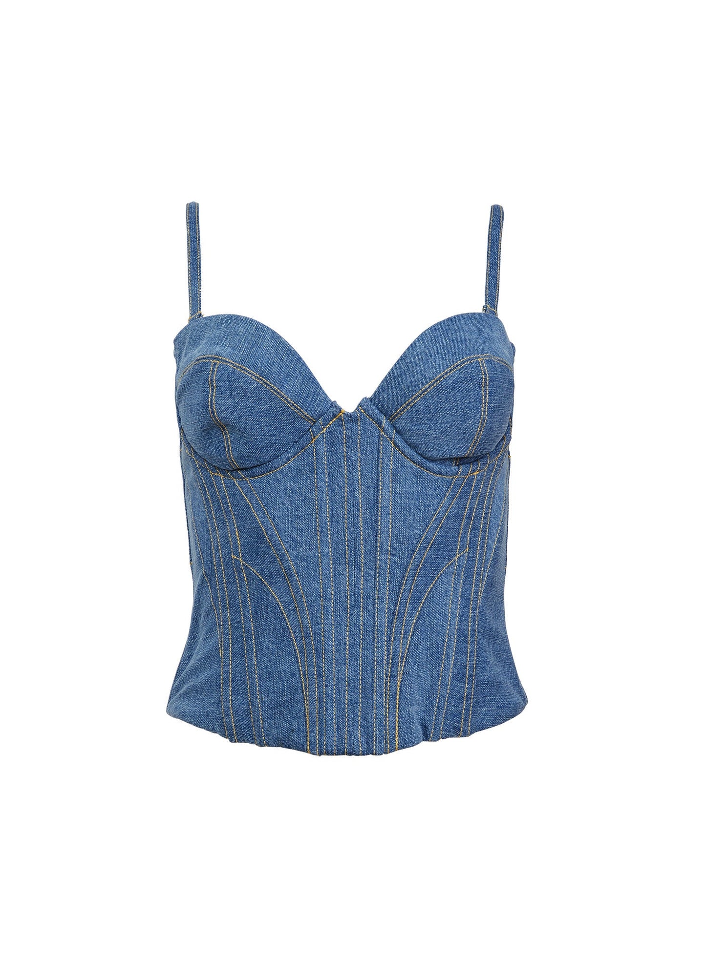 Denim Bustier Top