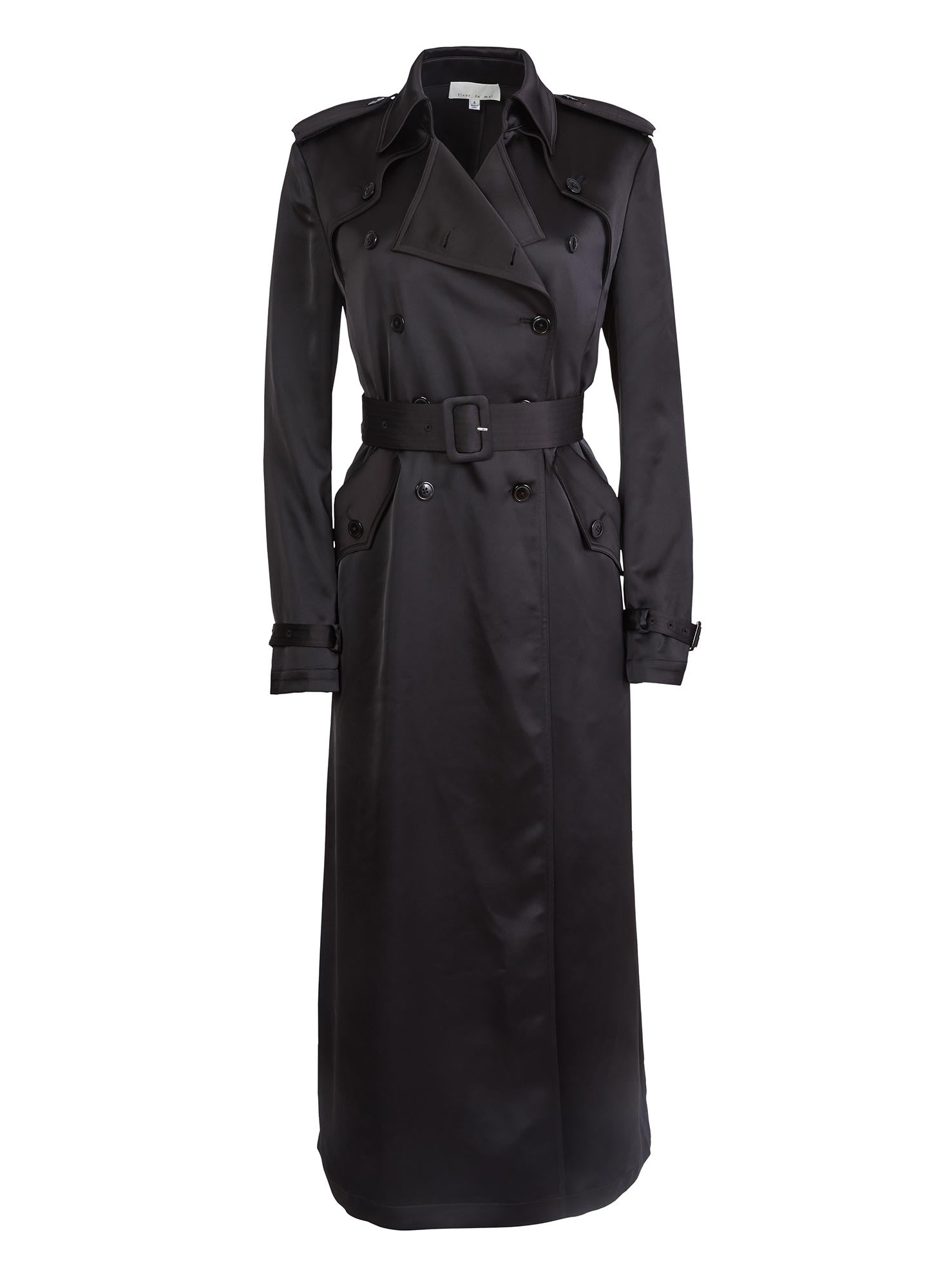 Eco Luxe Black Trench Coat