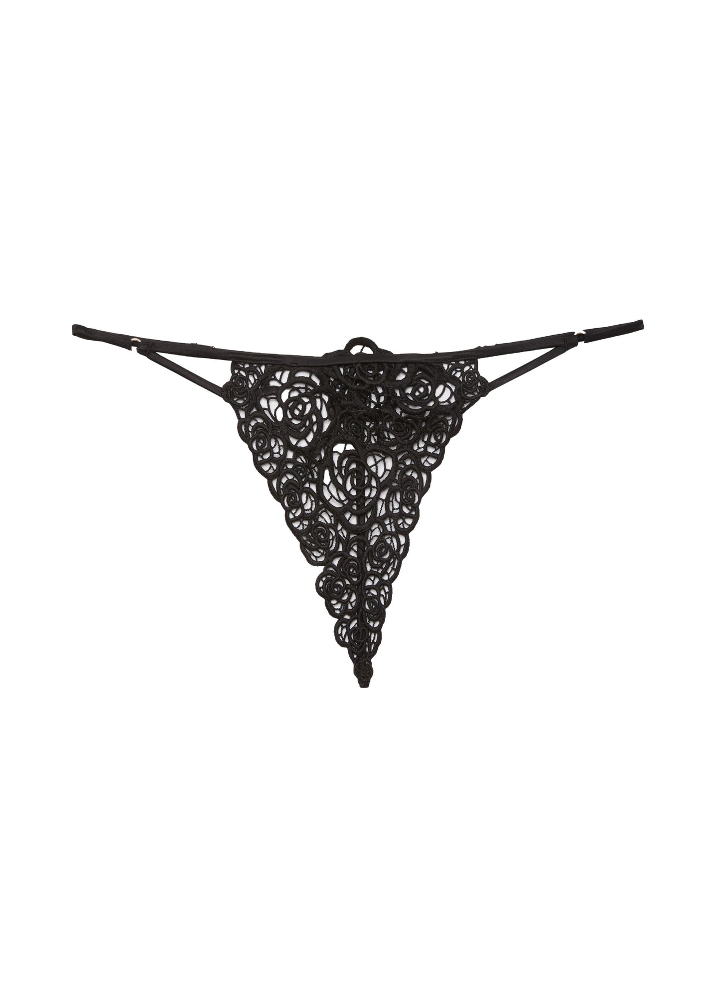 Fleur Guipure V-String Black