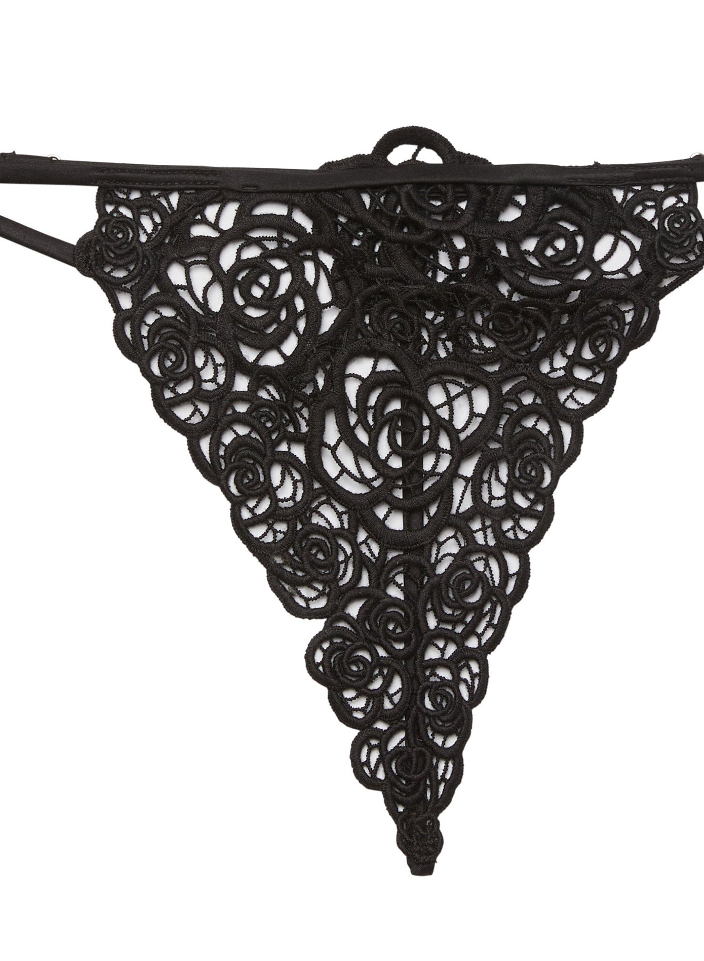 Fleur Guipure V-String Black