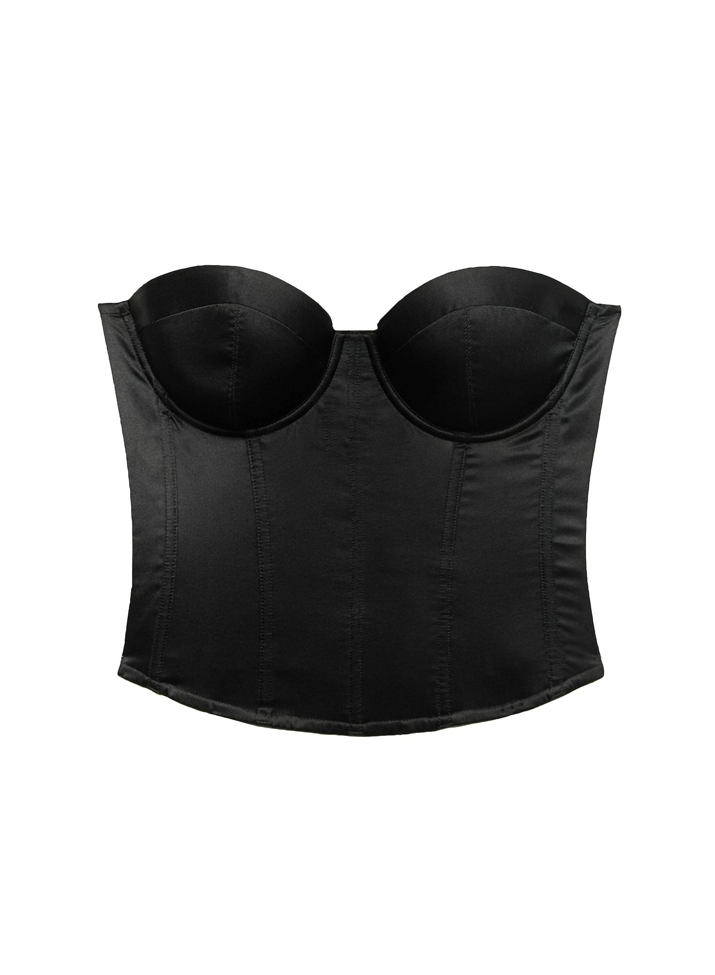 Hamptons Silk Bustier Black