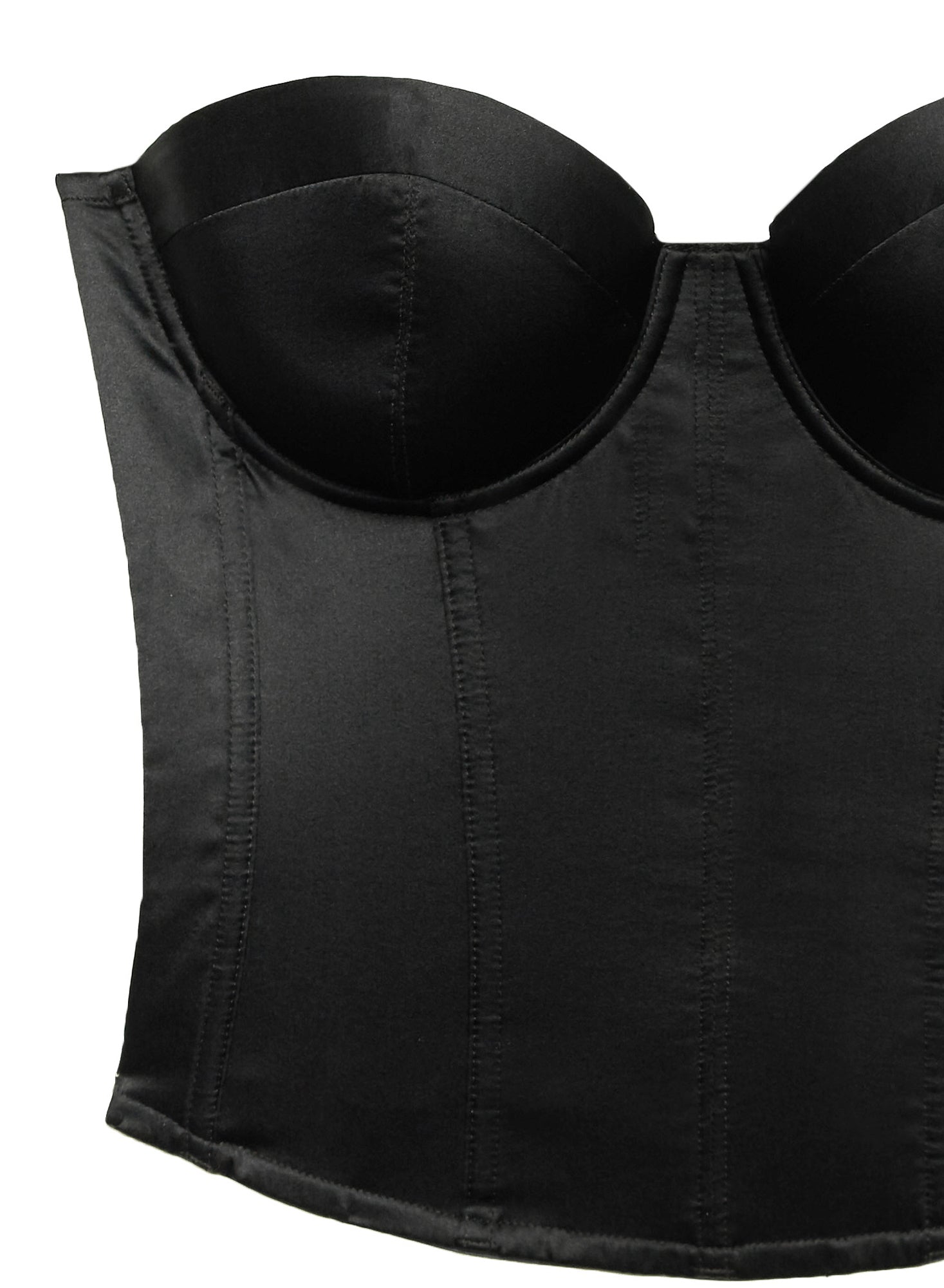 Hamptons Silk Bustier Black