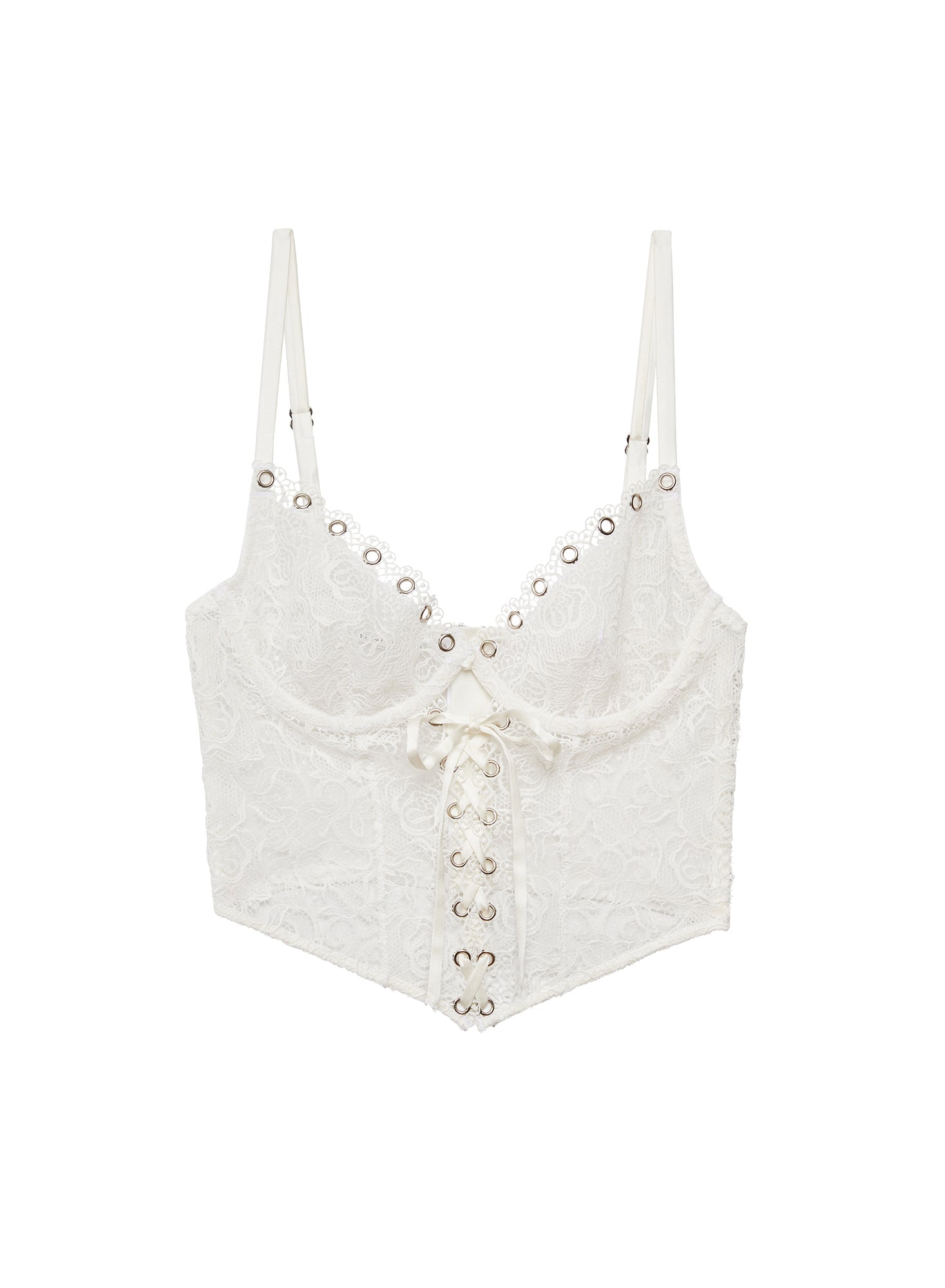 Ivory Lace Bustier Top