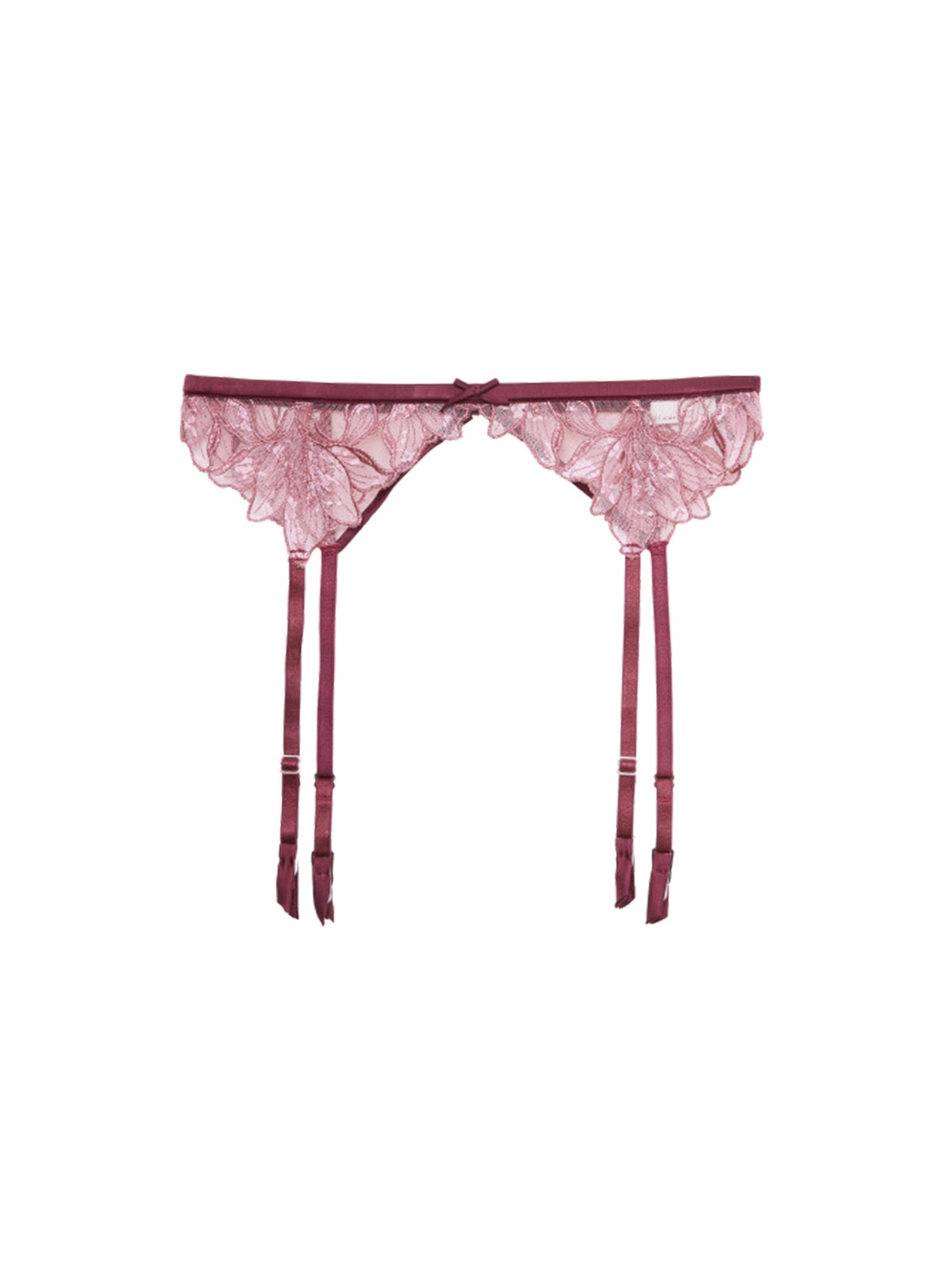 Lily Embroidery Garter Belt