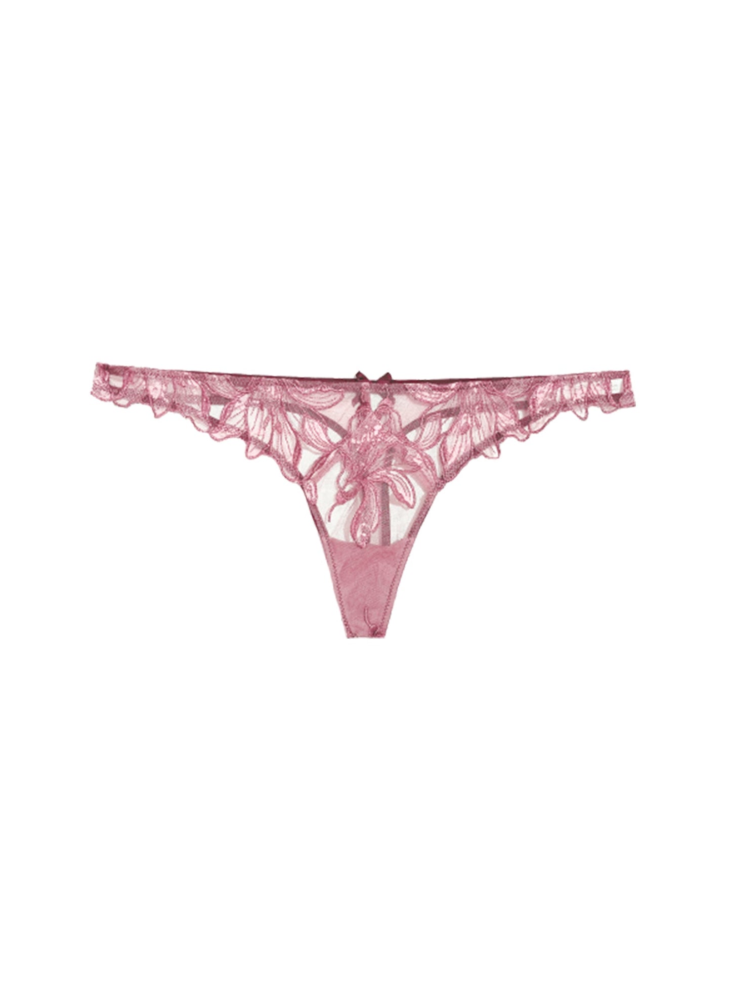 Lily Embroidery Thong