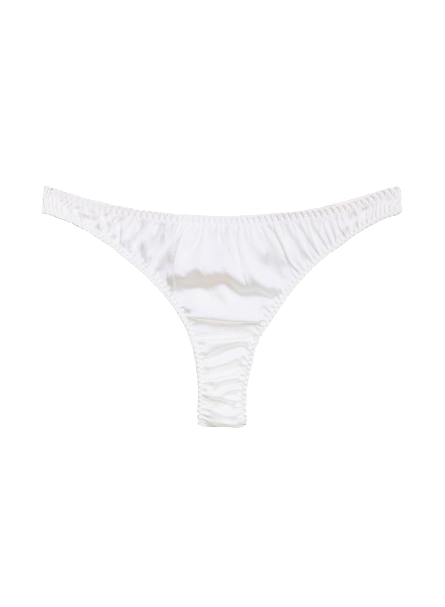 Luxe Silk Thong Ivory