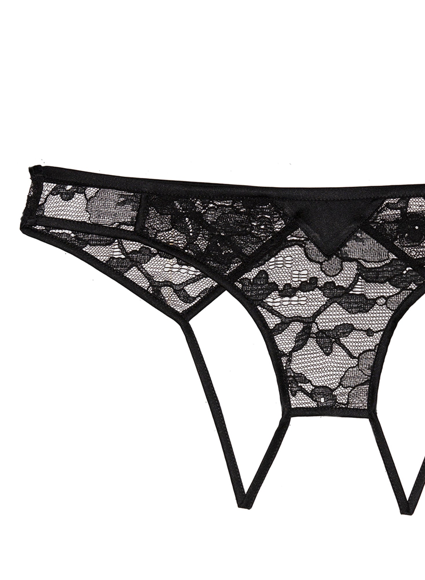 Sexy Lace Ouvert Panty Black