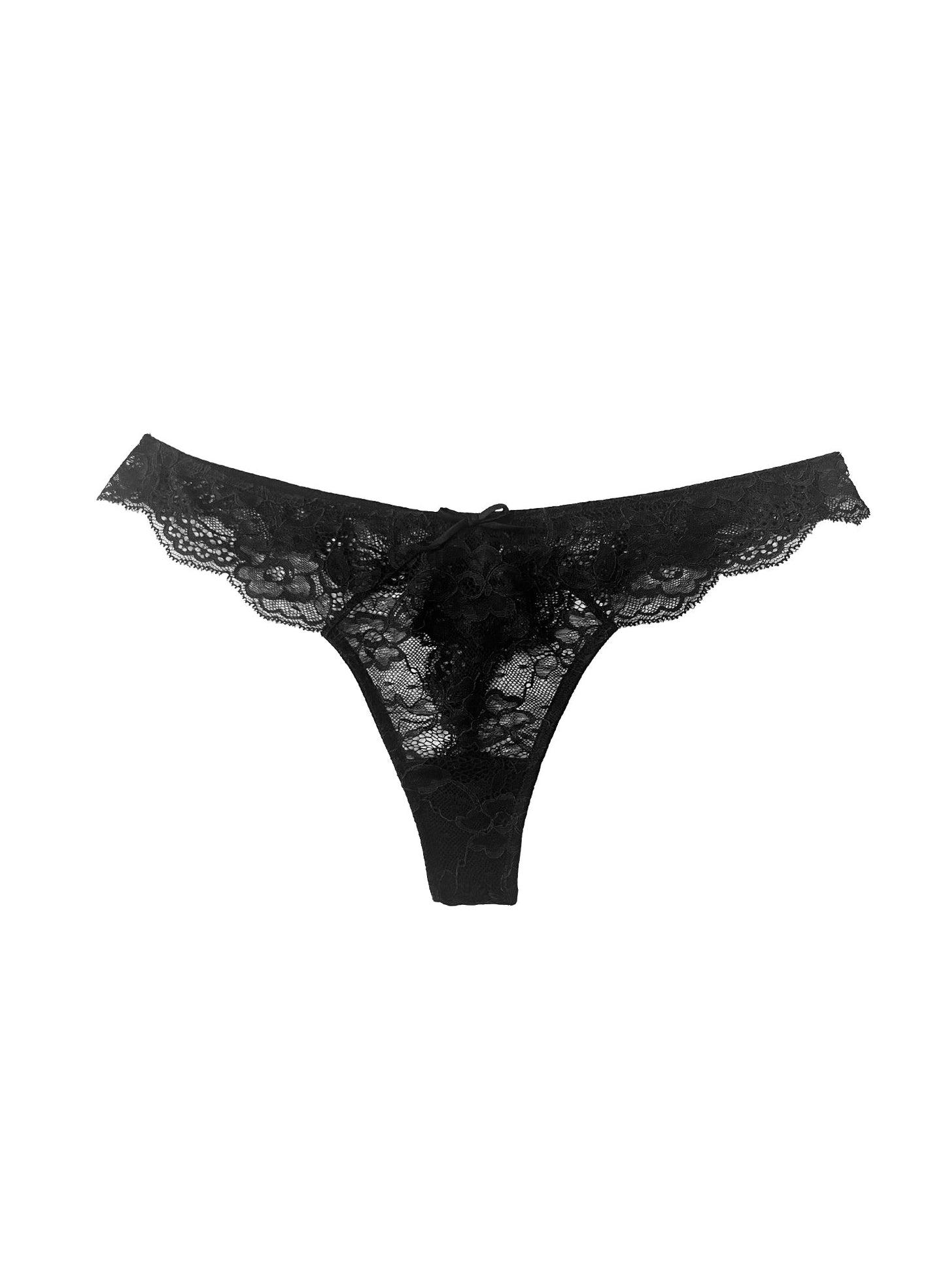 Naomi Lace Thong Black